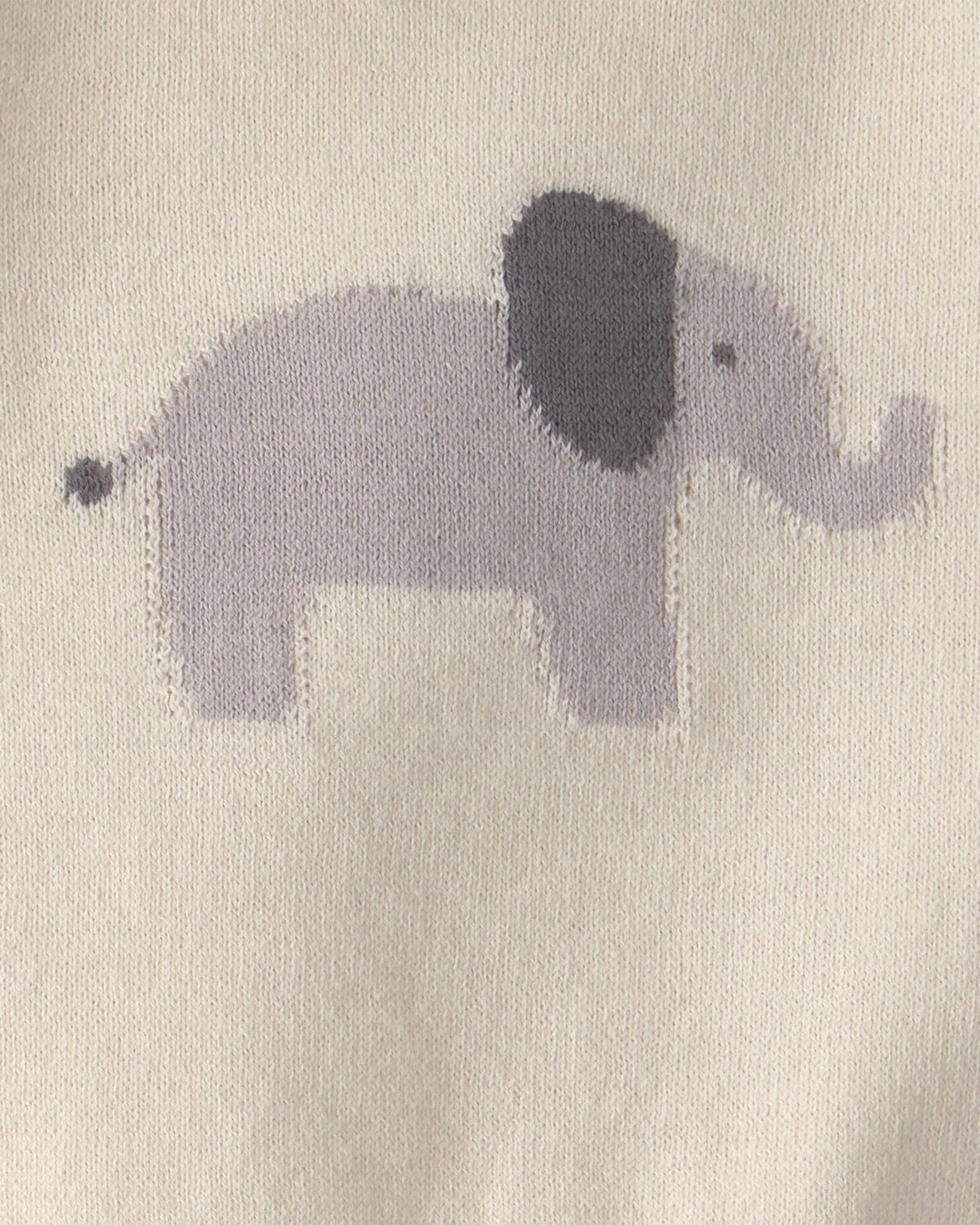 Baby 2-Piece Elephant Short-Sleeve Sweater Top & Short Set - Ivory - Image 2