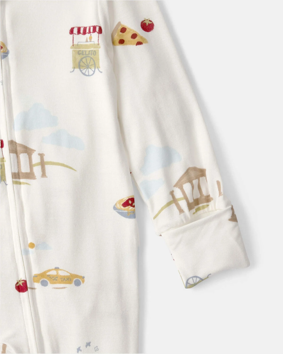 Baby Italy 2-Way Zip PurelySoft™ Sleep & Play Pajama - Cream - Image 3