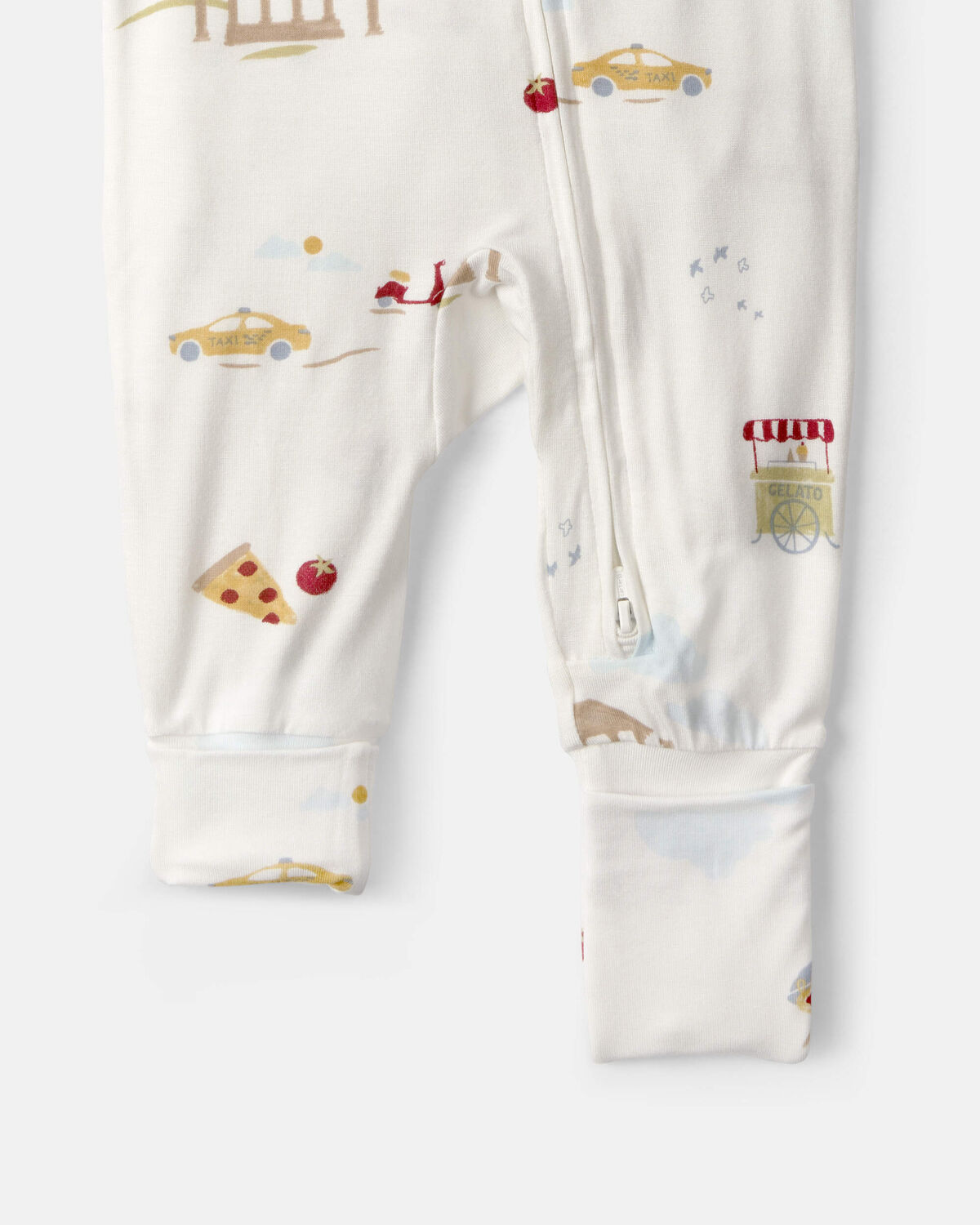 Baby Italy 2-Way Zip PurelySoft™ Sleep & Play Pajama - Cream - Image 5