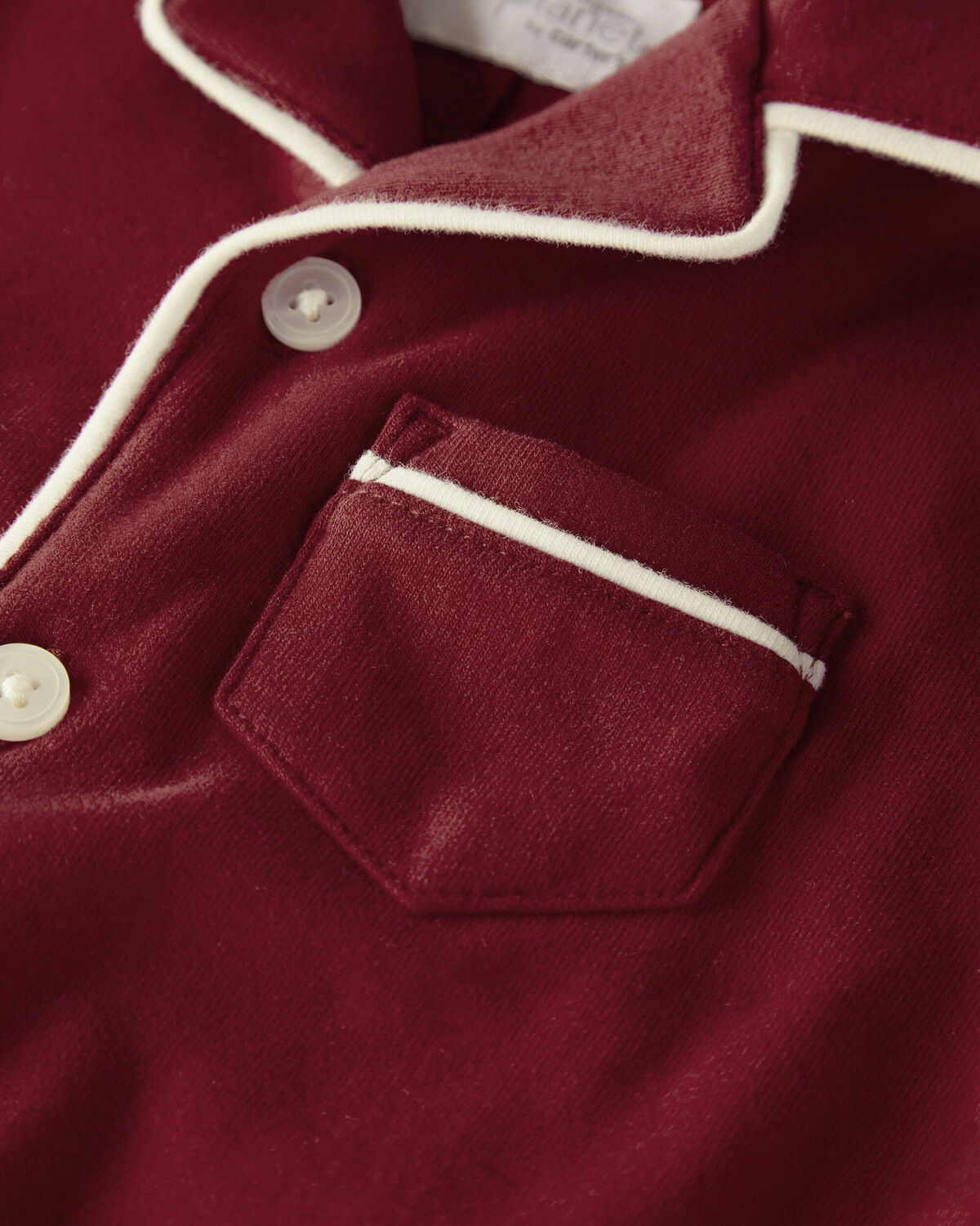 Baby Organic Cotton Coat Style Pajamas - Image 2