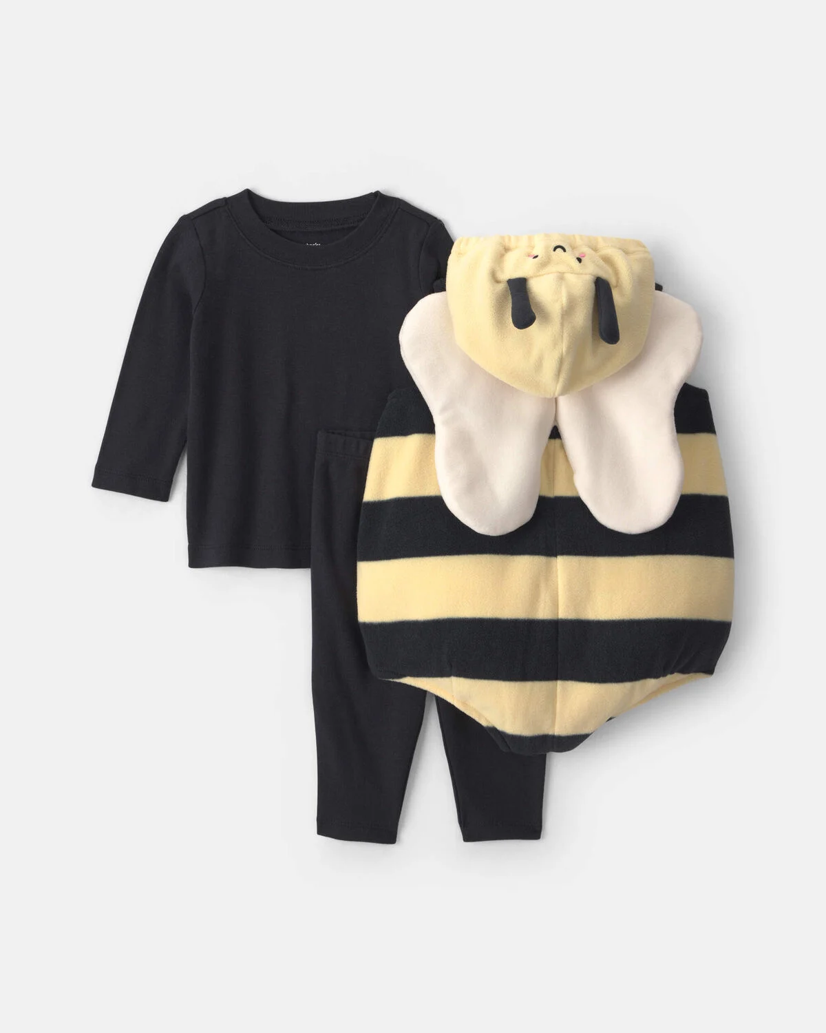 Baby 3-Piece Bee Halloween Long-Sleeve Costume - Yellow/Black - Image 2