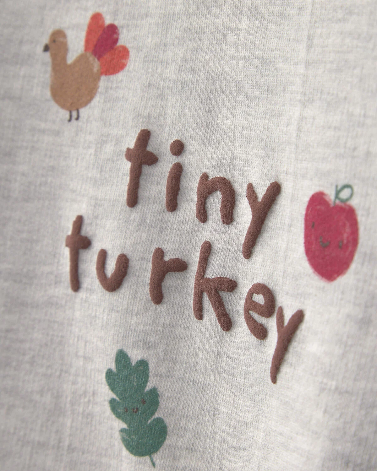 Baby 2-Piece 'Tiny Turkey' French Terry Top & Pant Set - Grey - Image 3