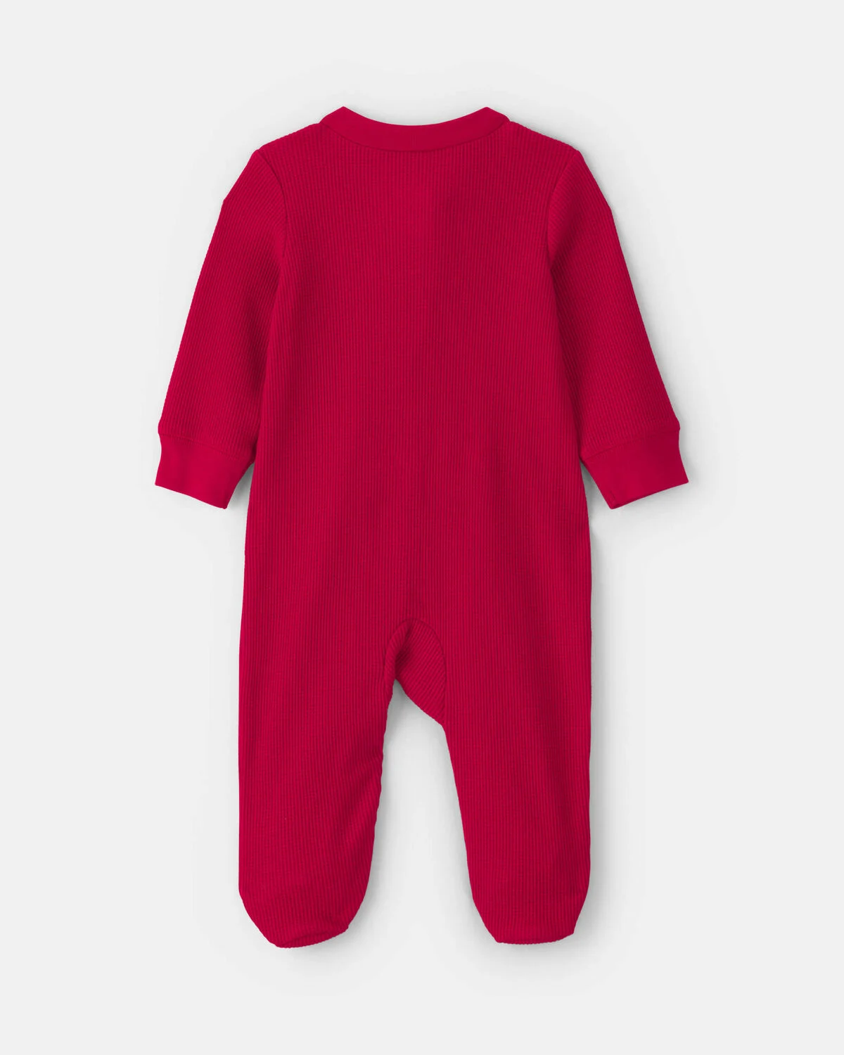 Baby 'My First Christmas' Cotton Thermal Sleep & Play Pajamas - Red - Image 2