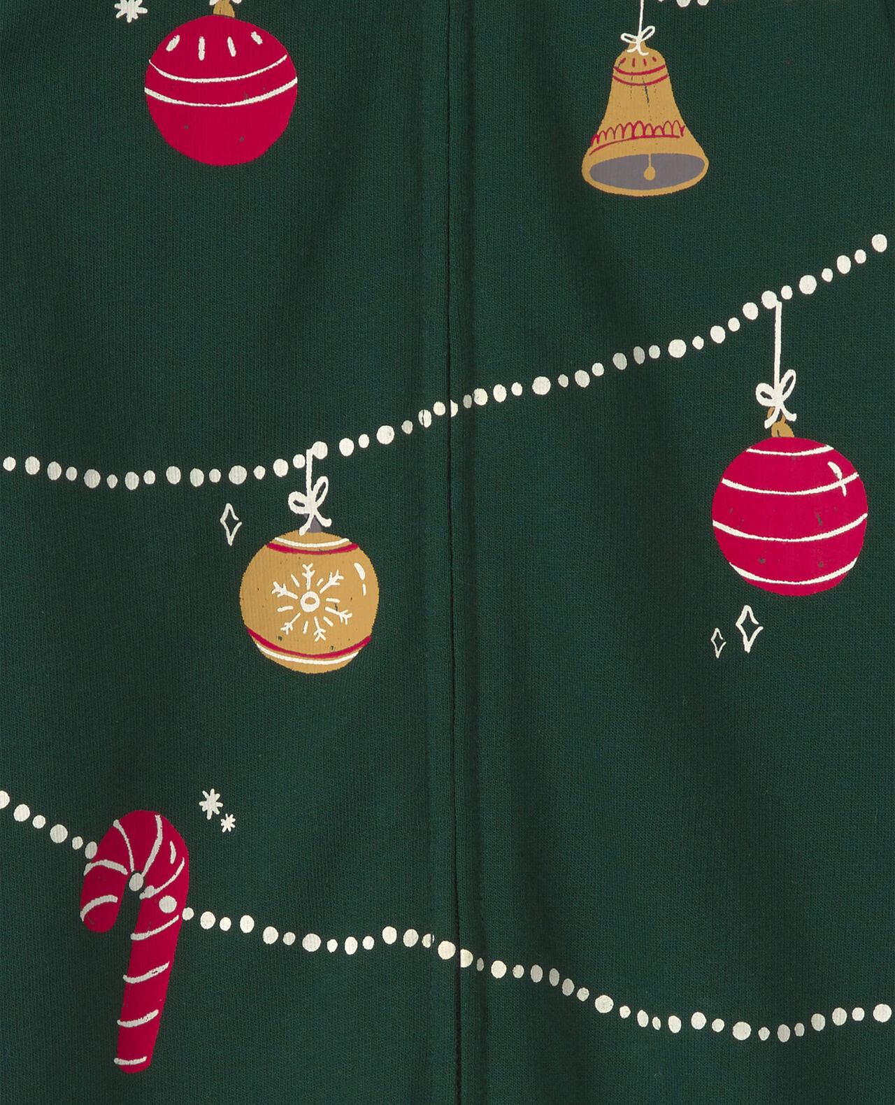 Baby Snowman Fleece Long-Sleeve Jumpsuit - Cream - Image 5