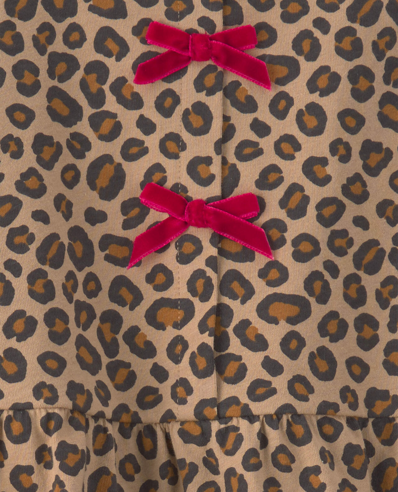 Baby Girl 2-Piece Leopard Long-Sleeve Top & Pant Set - Brown/Grey - Image 5