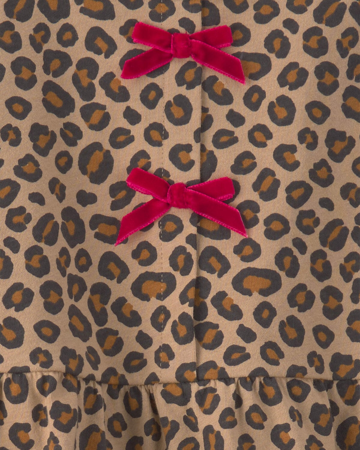 Baby Girl 2-Piece Leopard Long-Sleeve Top & Pant Set - Brown/Grey - Image 3