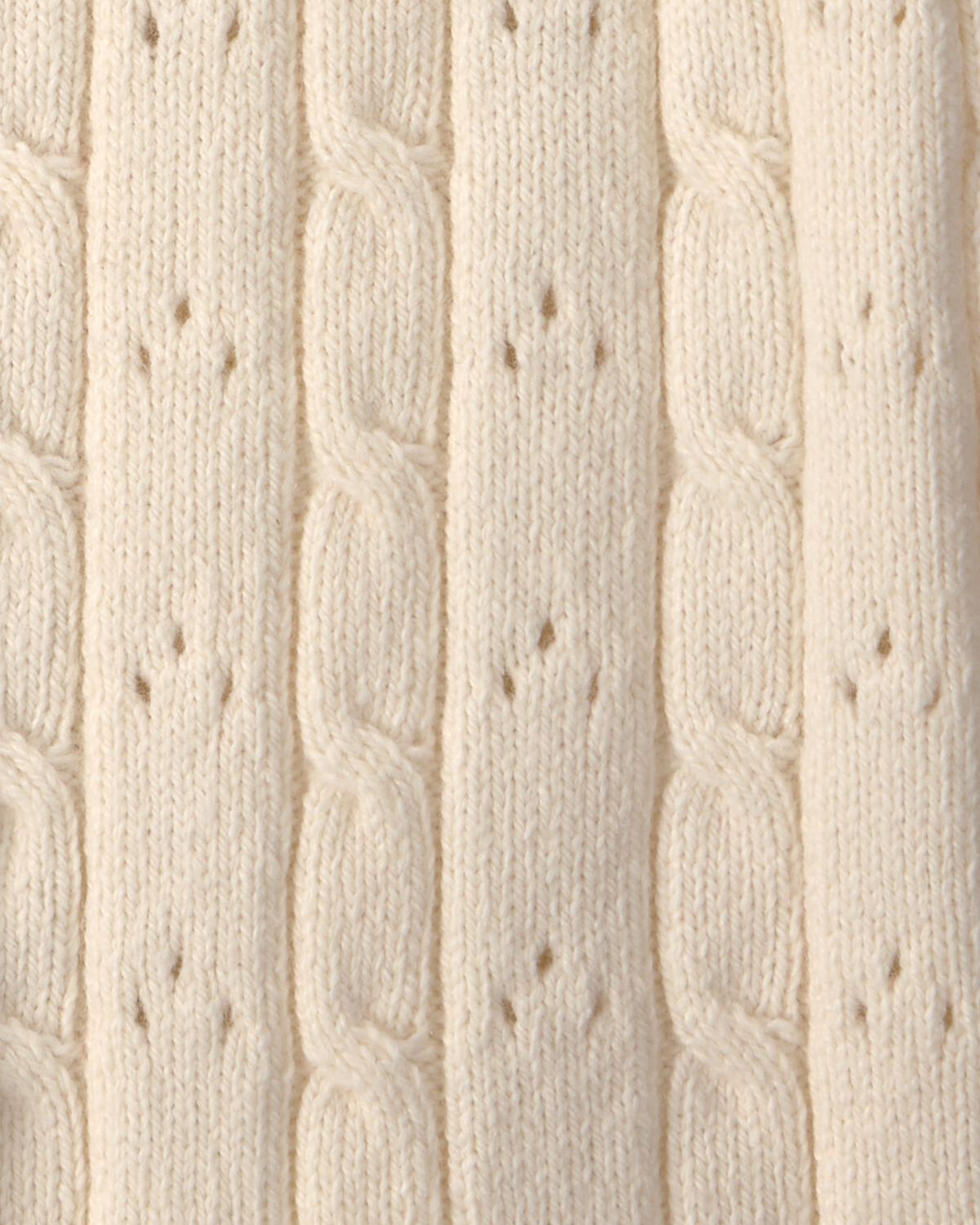 Baby Girl Fair Isle Cardigan Sweater - Cream - Image 6