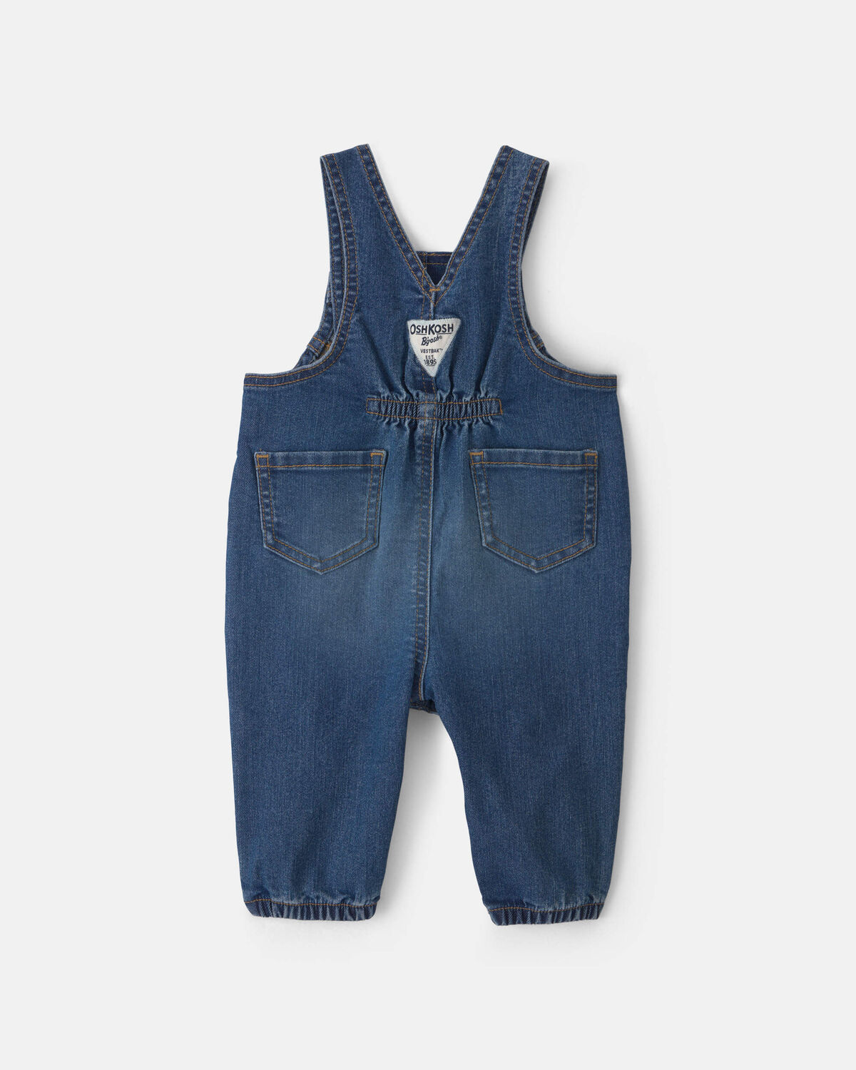 Baby Girl Denim Overalls - Medium Wash - Image 2