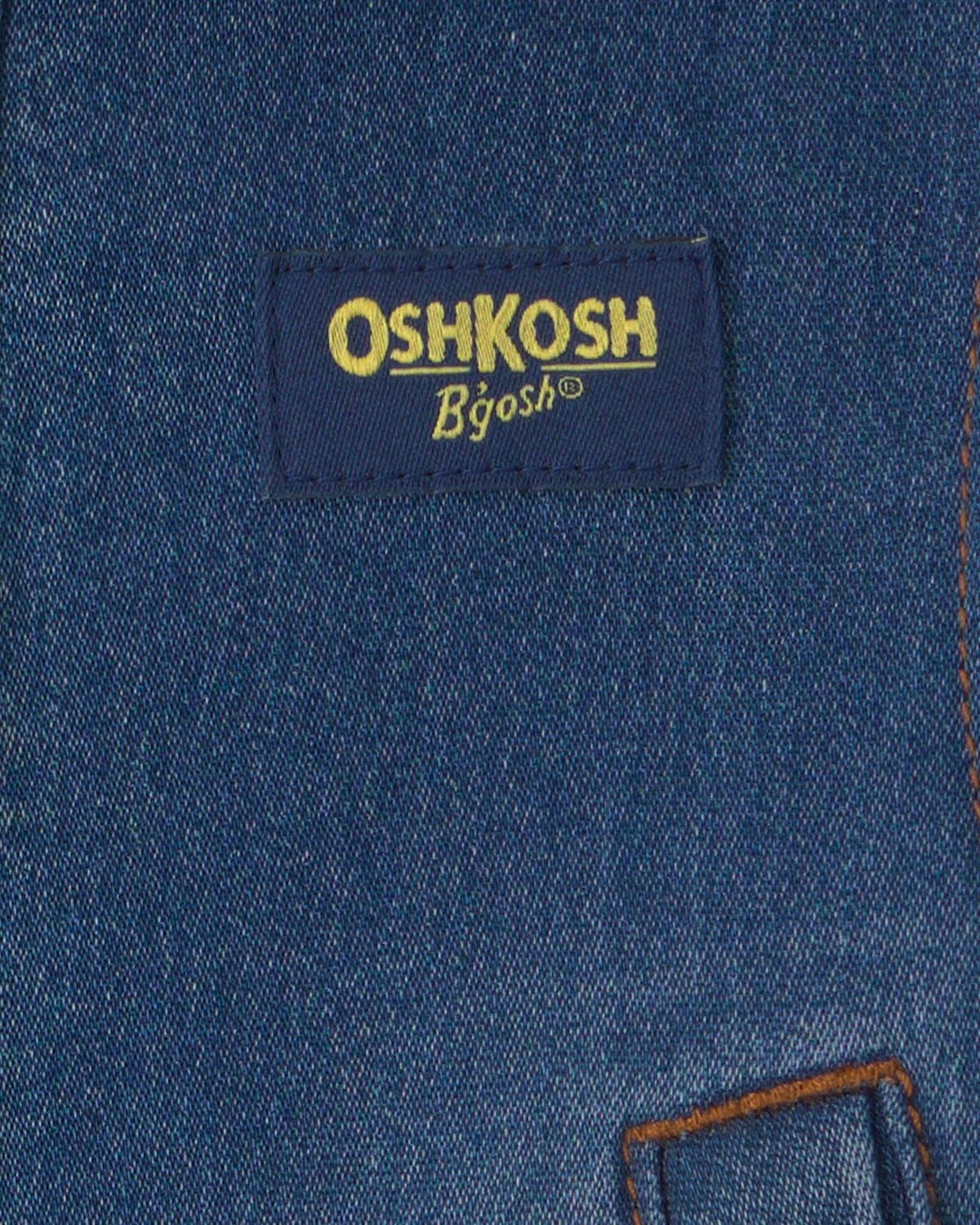 Baby Boy Varsity Hooded Denim Jacket - Indigo/Grey - Image 6