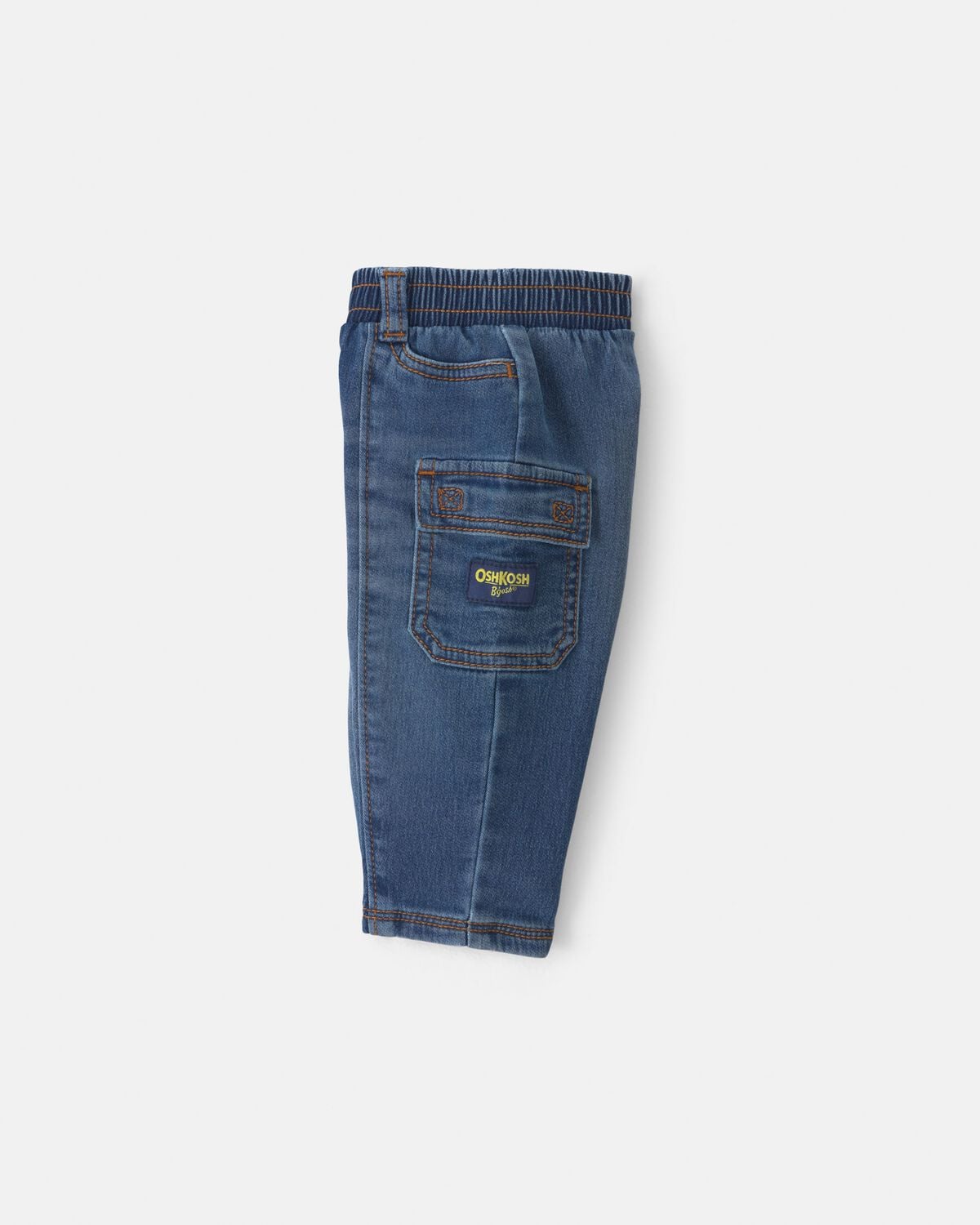 Baby Boy Denim Cargo Jeans - Medium Wash - Image 4