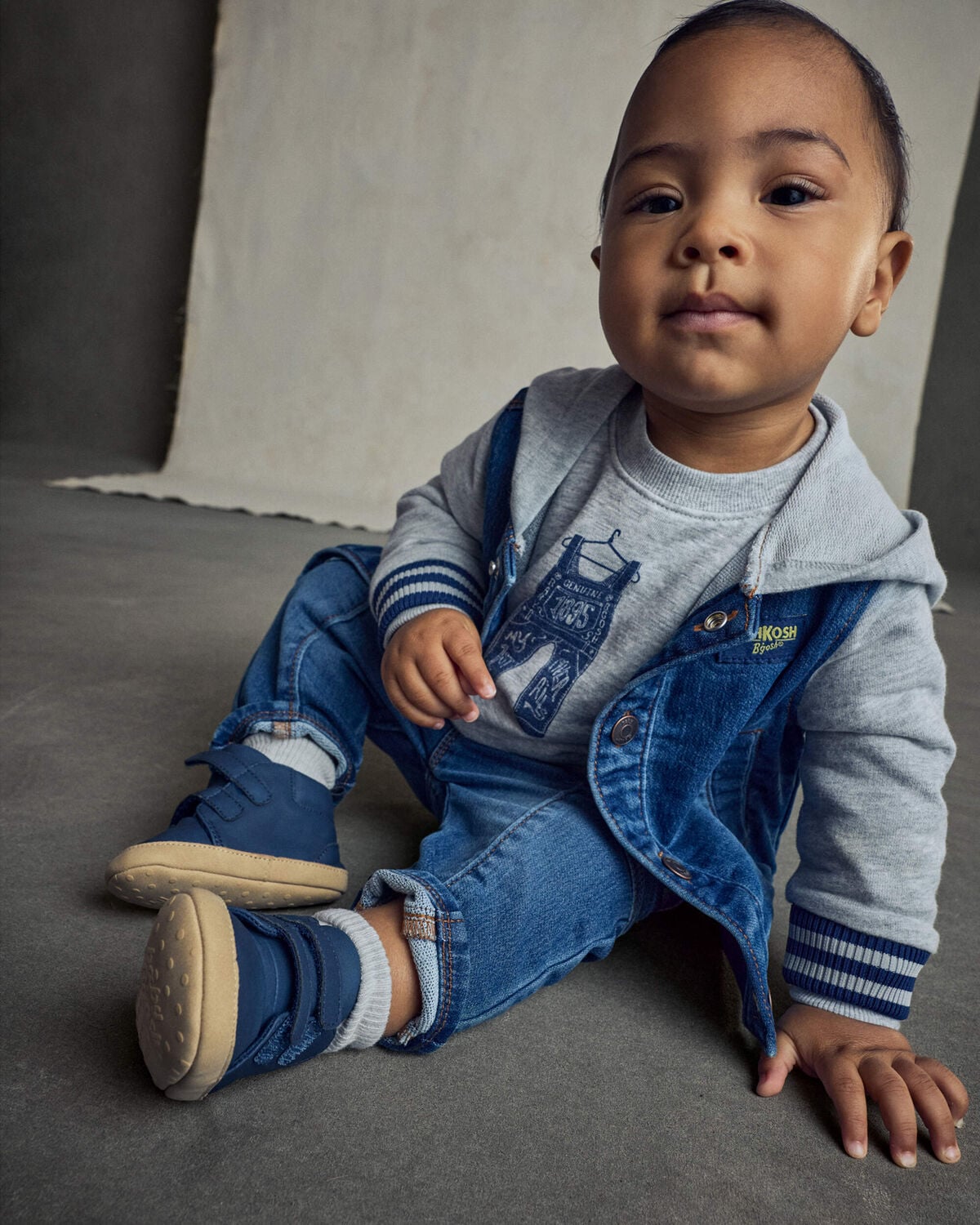 Baby Boy Denim Cargo Jeans - Medium Wash - Image 2