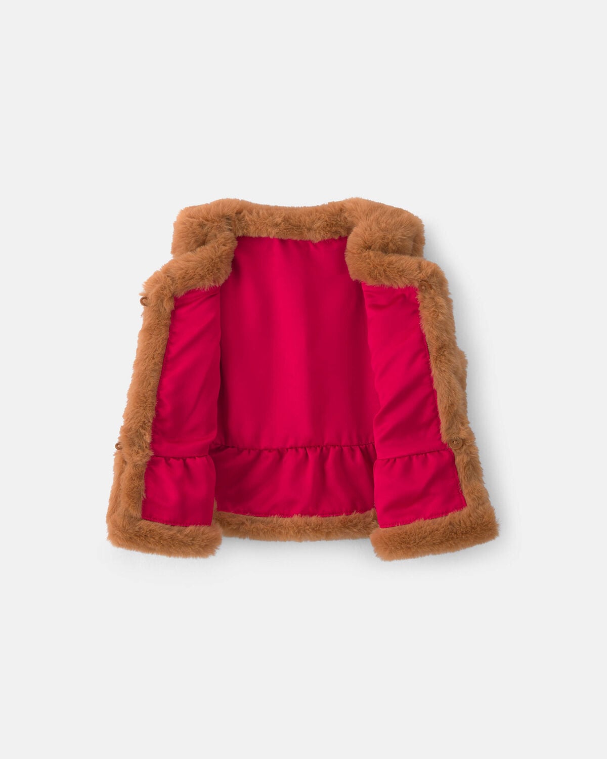 Baby Girl Faux Fur Vest - Brown - Image 2
