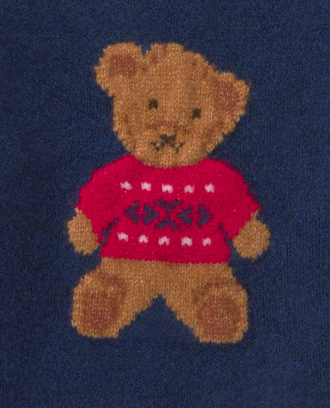 Baby Boy Bear Sweater - Navy Blue - Image 3