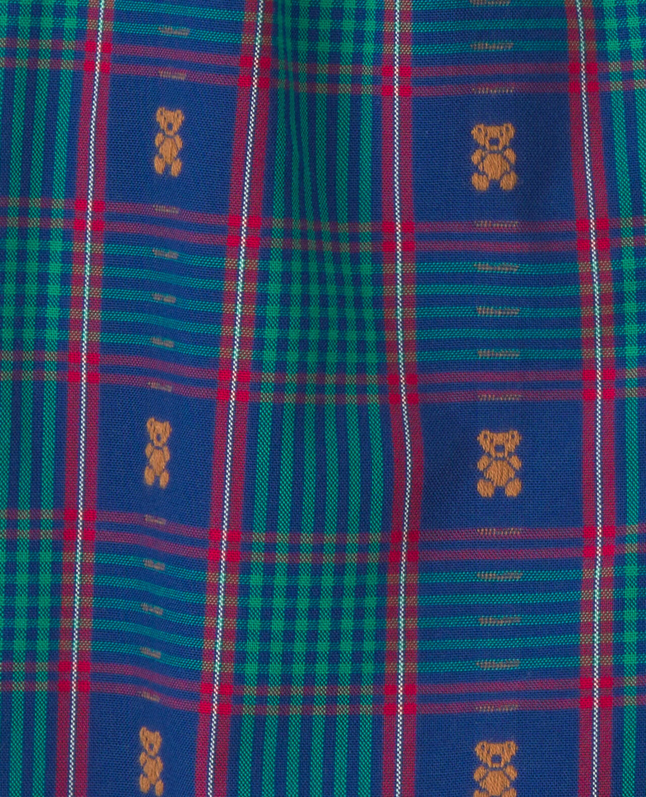 Baby Girl Plaid Bear Overalls - Blue - Image 4