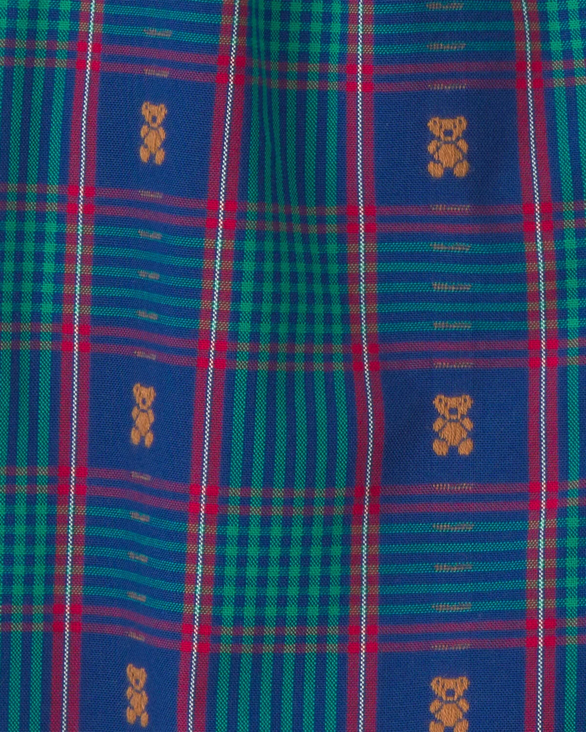 Baby Girl Plaid Bear Overalls - Blue - Image 3