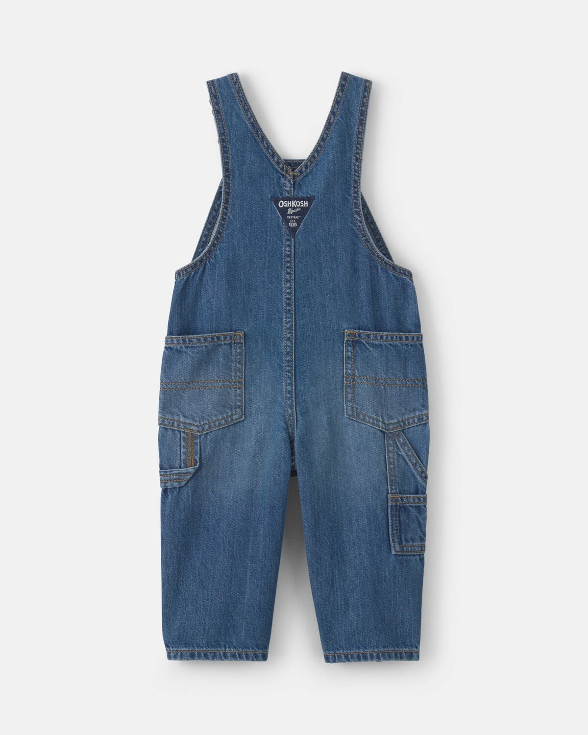 Baby Logo Denim Overalls - Dark Wash - Image 5