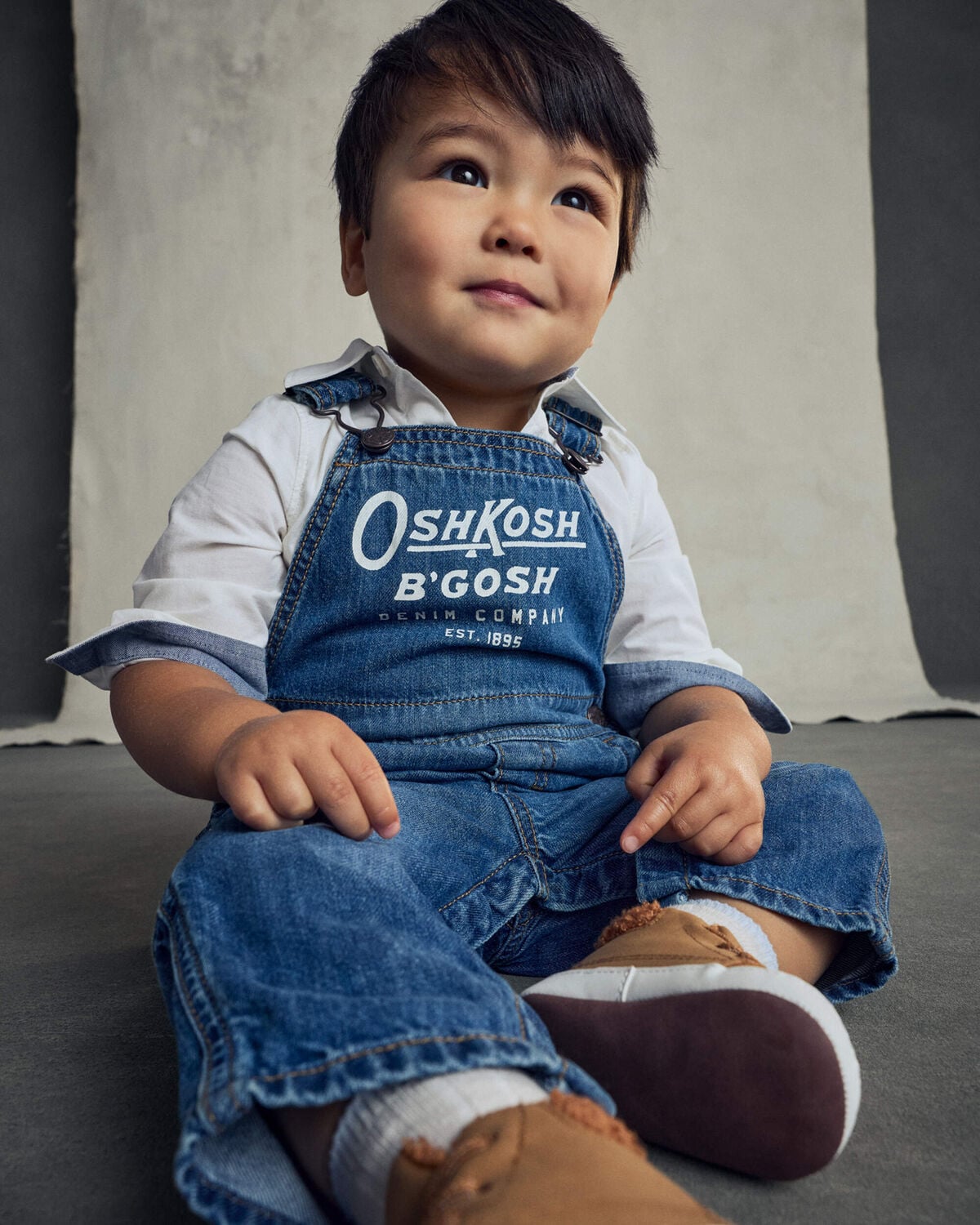 Baby Logo Denim Overalls - Dark Wash - Image 2