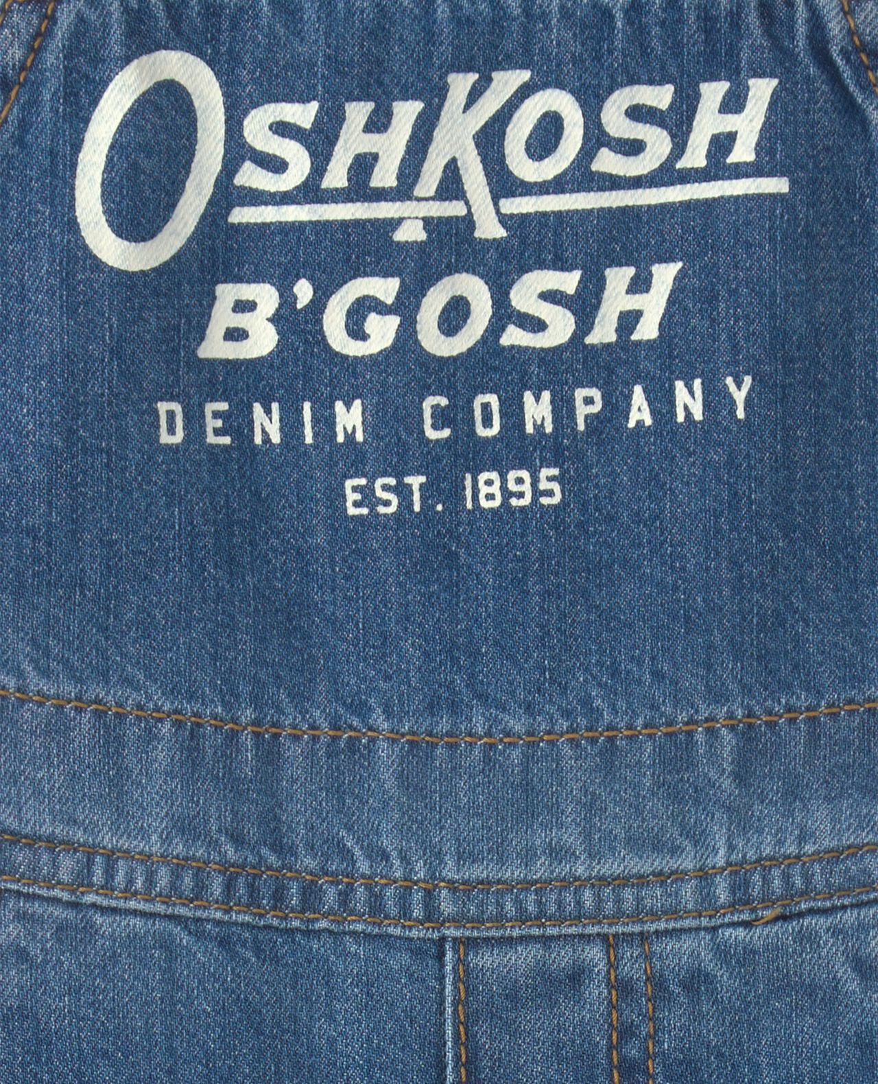 Baby Logo Denim Overalls - Dark Wash - Image 7