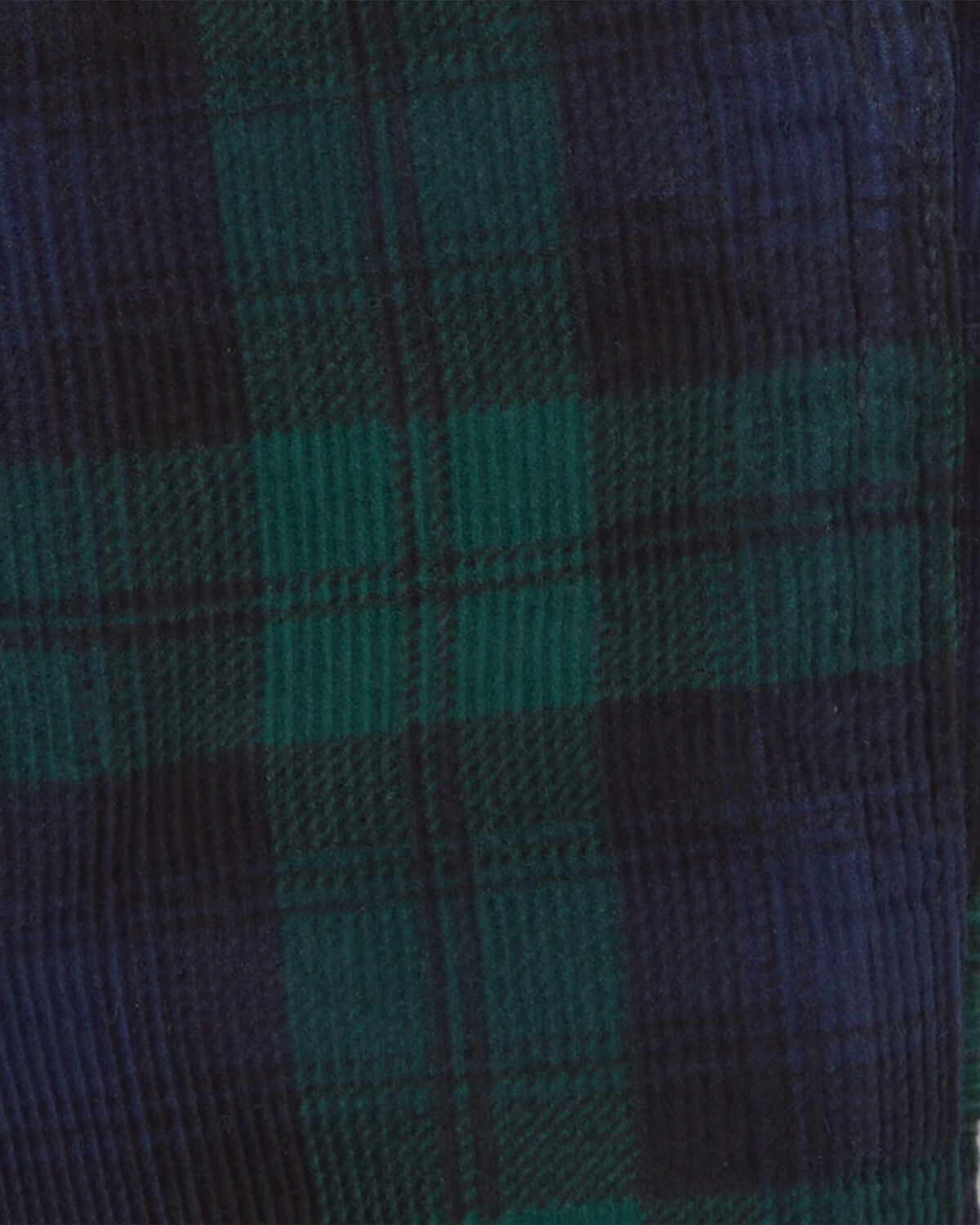 Baby Boy Plaid Corduroy Overalls - Navy Blue/Green - Image 3