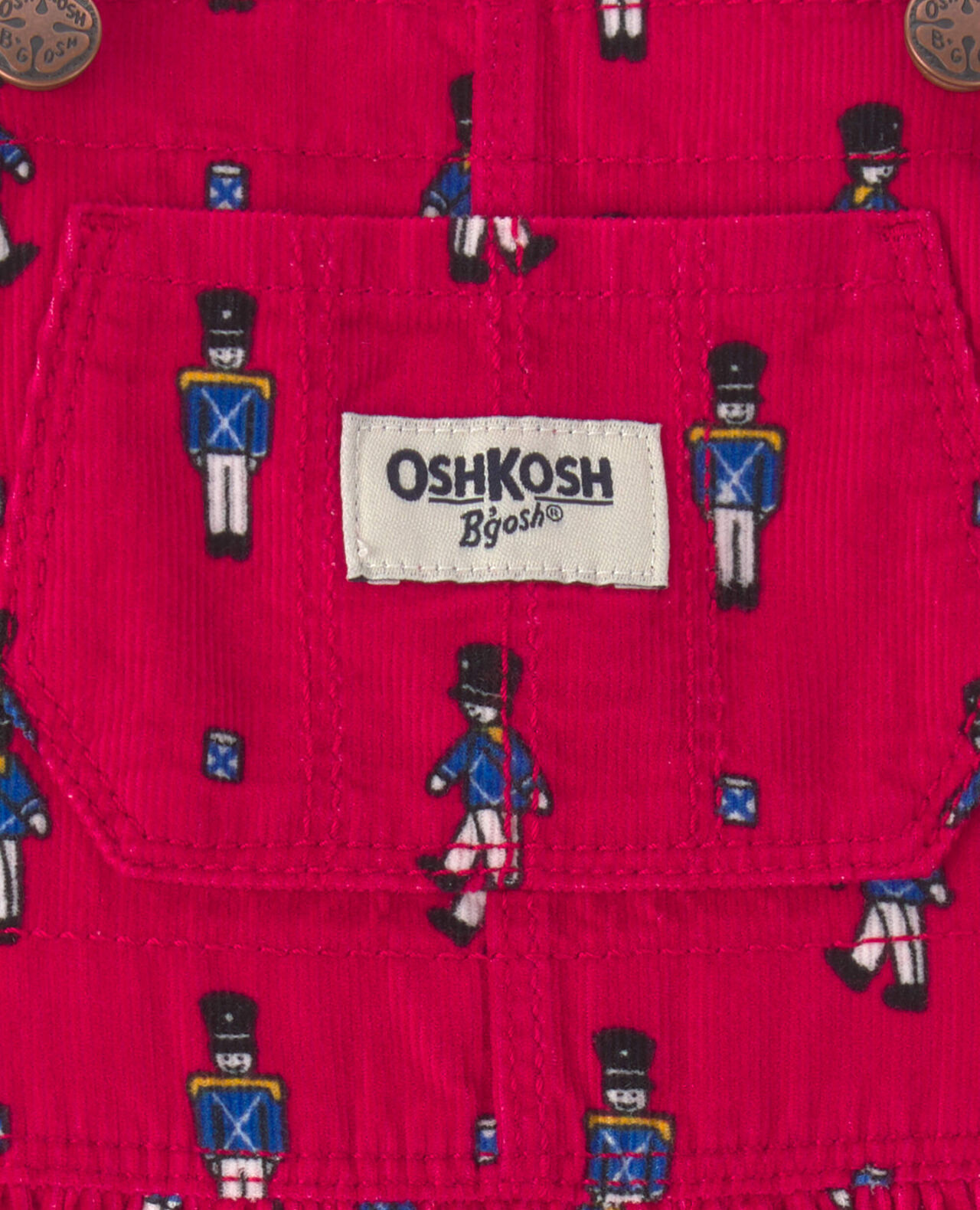 Baby Girl Nutcracker Corduroy Skirtall - Red - Image 4