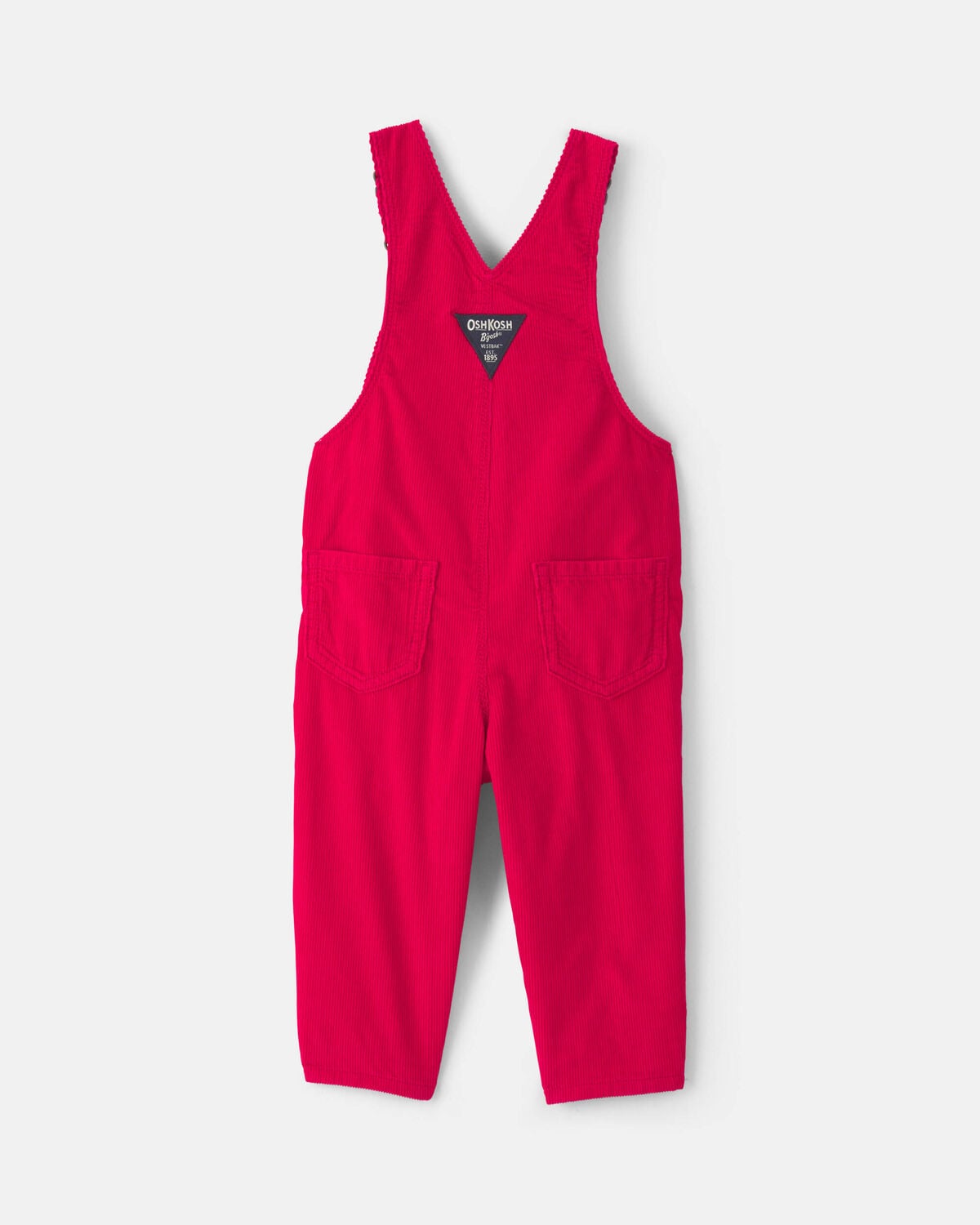 Baby Girl Corduroy Overalls - Red - Image 2
