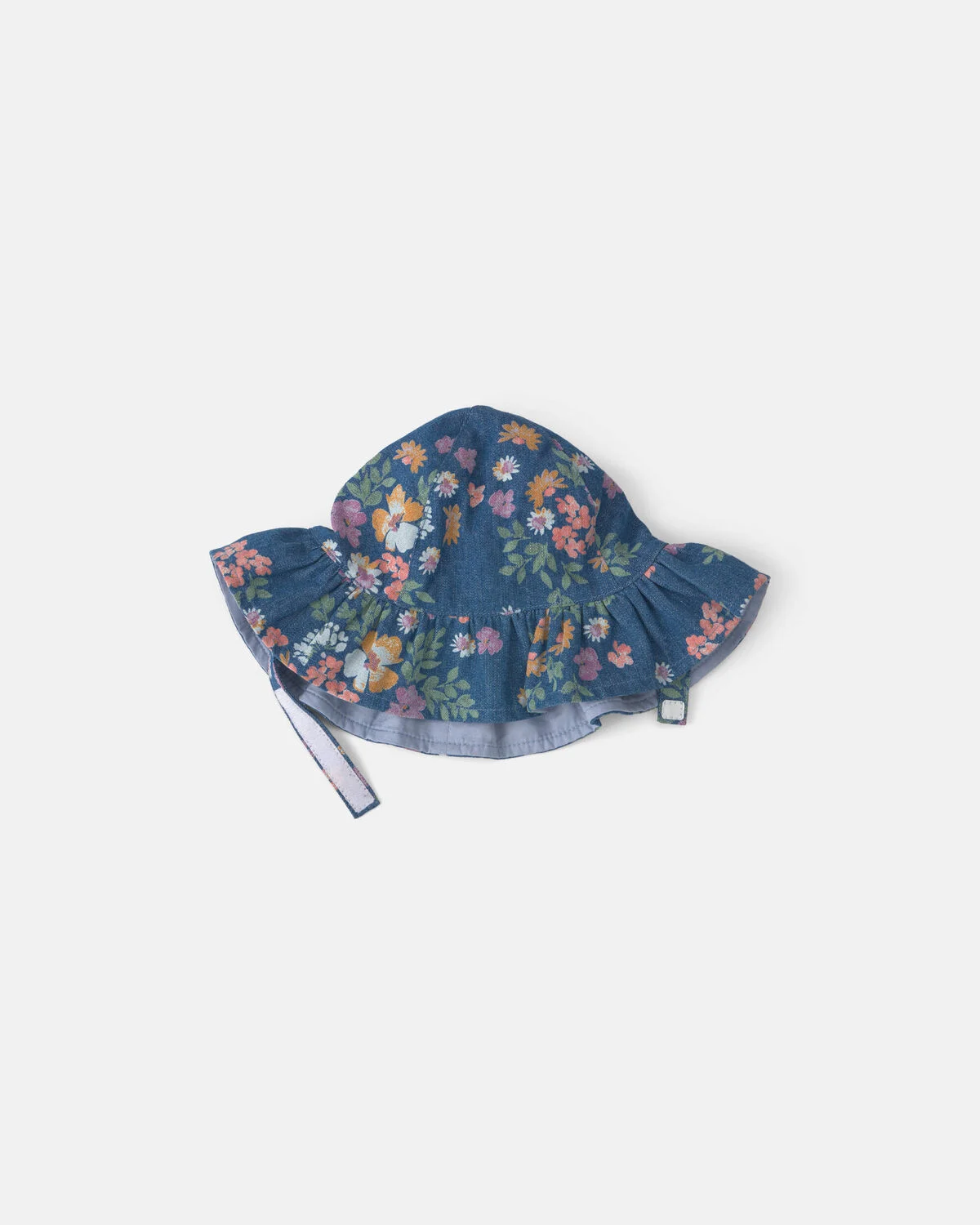 Baby Girl Floral Chambray Bucket Hat - Image 2