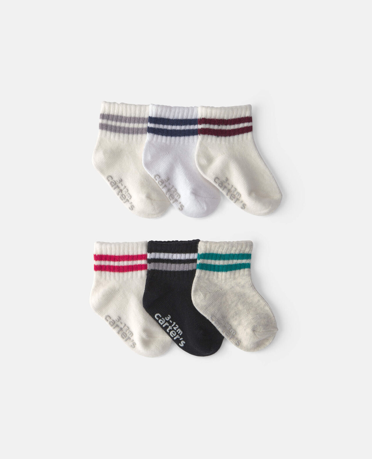 Baby Boy 6-Pack Varsity Striped Ankle Socks - Image 2