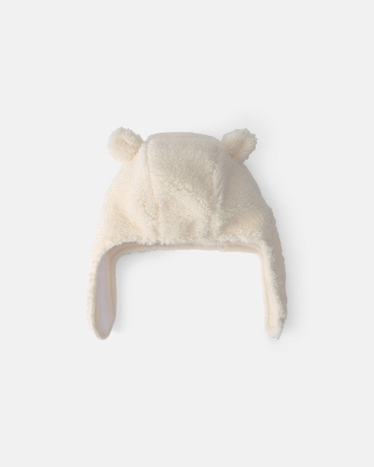 Baby Bear Teddy Fleece Hat & Mitten Set - Cream - Image 2
