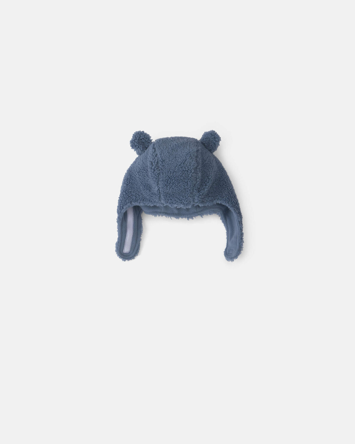Baby Bear Teddy Fleece Hat & Mitten Set - Blue - Image 2
