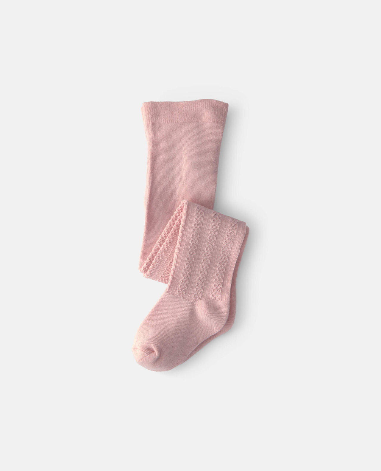 Baby Girl Ribbed Tights - Cream - Image 5