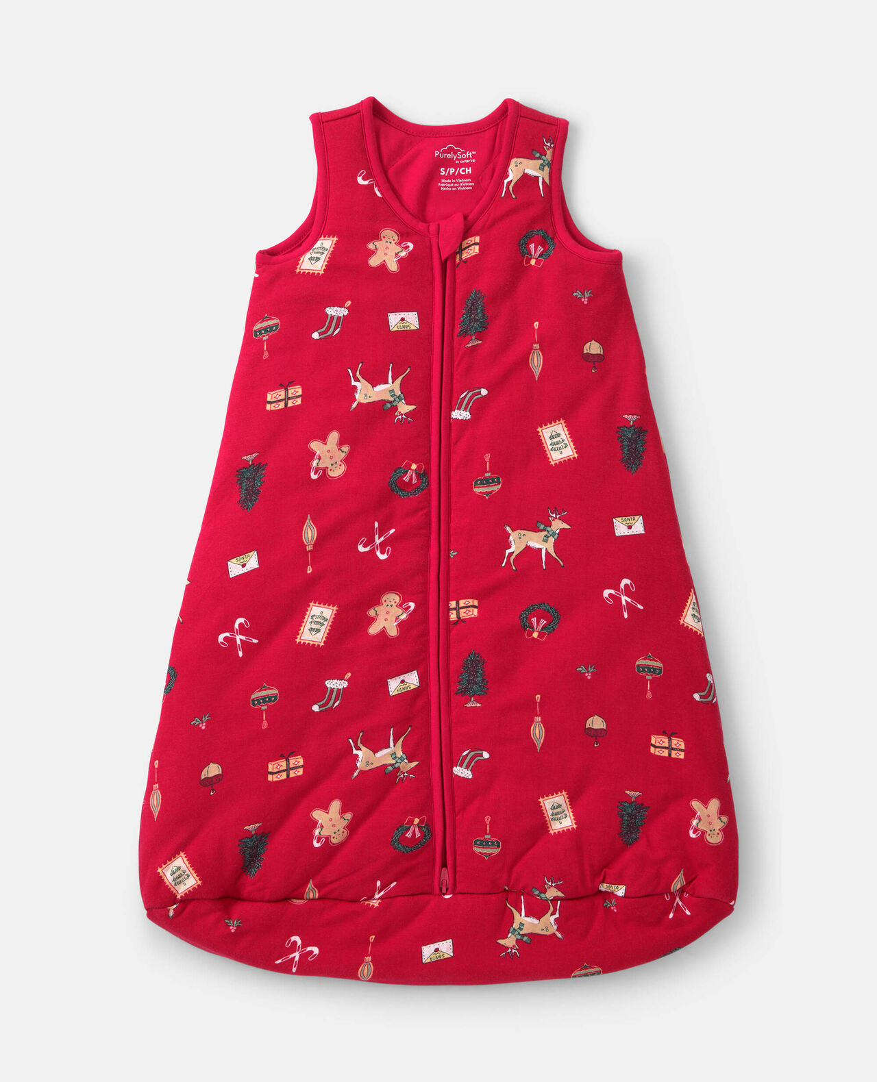 Baby Christmas 2-Way Zip PurelySoft™ Wearable Blanket - Red - Image 5