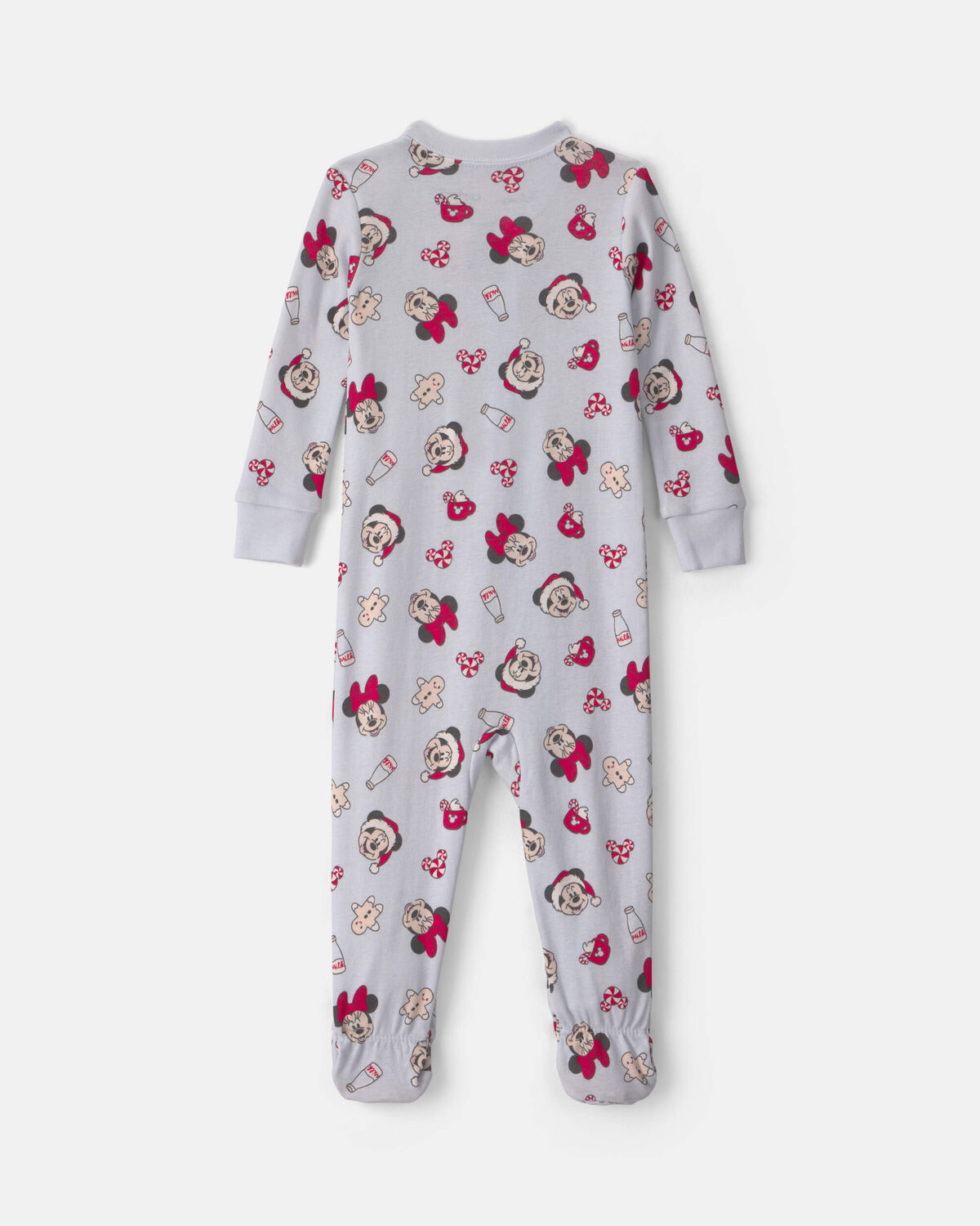 Baby 1-Piece Disney Mickey Mouse Christmas 100% Cotton Snug Fit Footed Pajama - Blue - Image 2