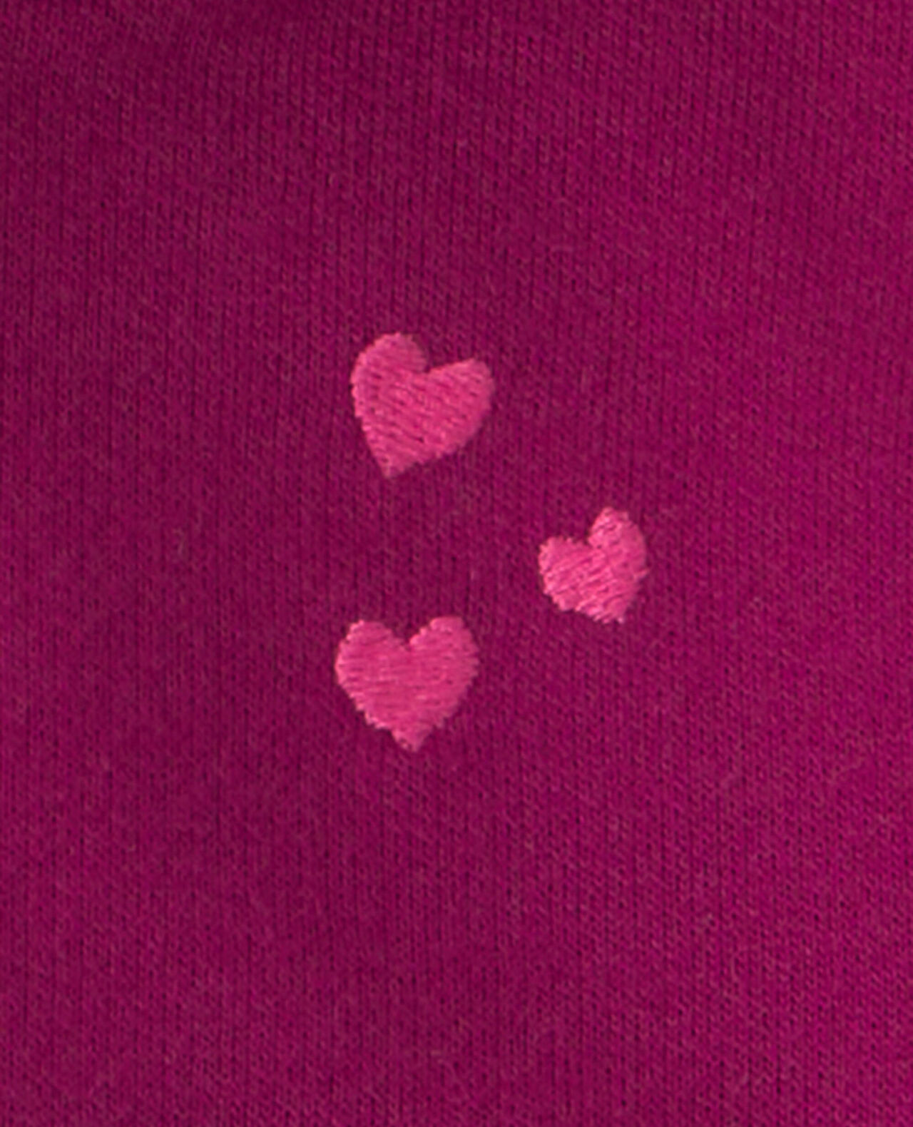 Baby Girl 3-Piece Heart French Terry Layering Set - Burgundy - Image 6