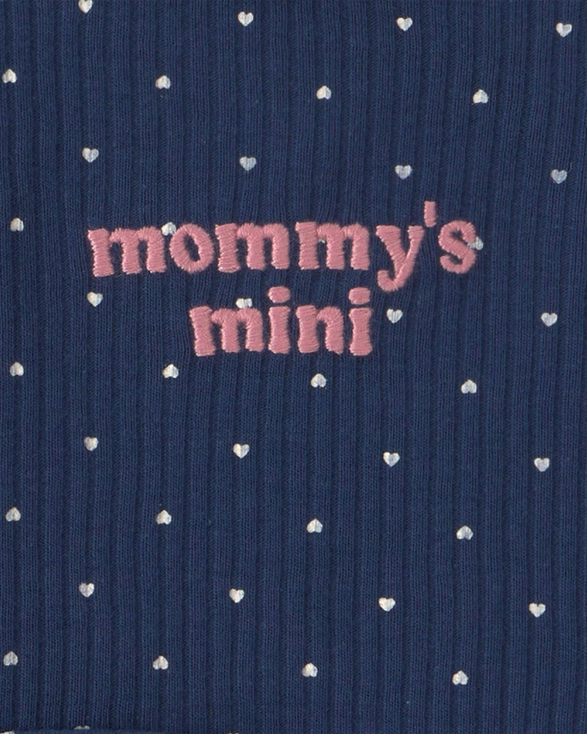 Baby Girl 2-Piece 'Mommy's Mini' Long-Sleeve Bodysuit & Pant Set - Navy Blue - Image 2