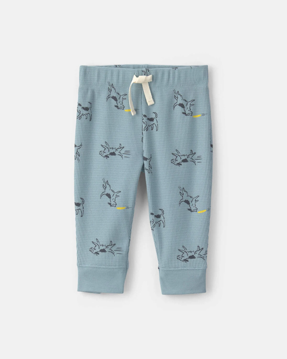 Baby Boy 2-Piece Dog Thermal Long-Sleeve Bodysuit & Pant Set - Blue - Image 2