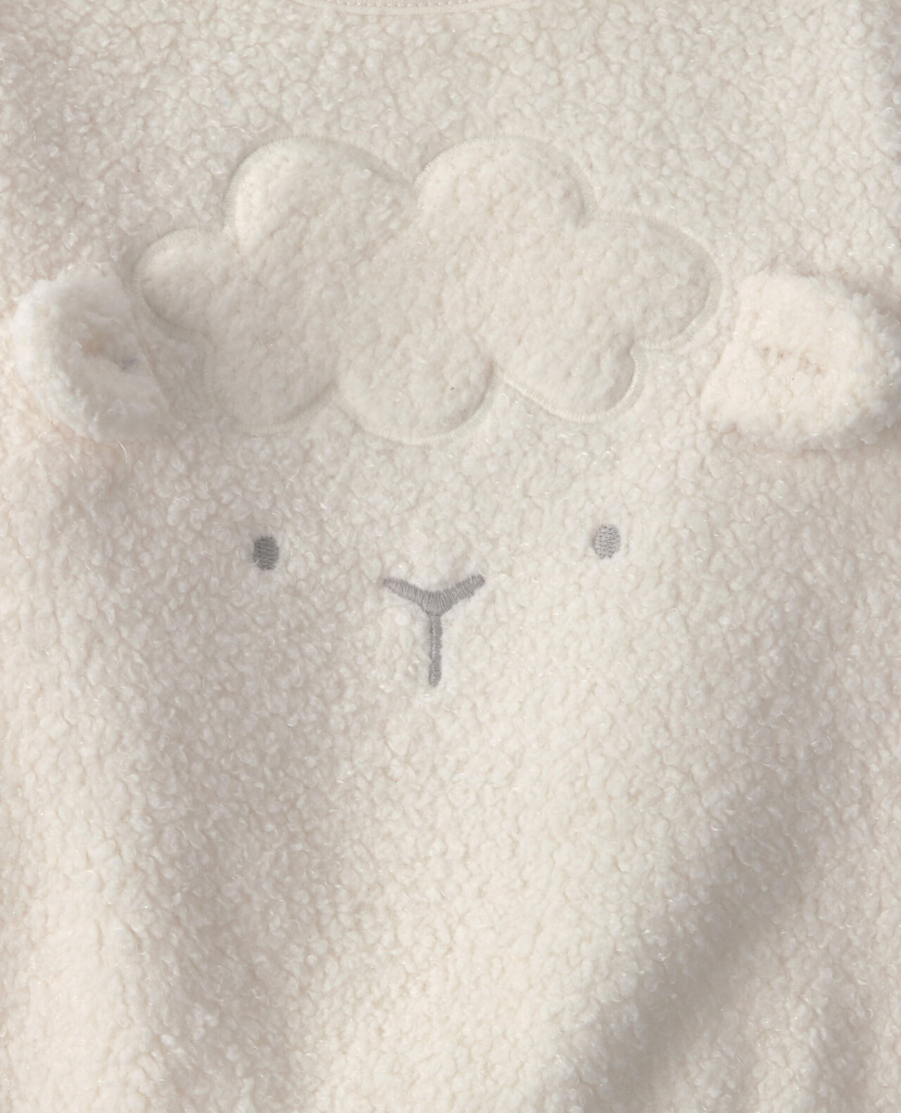 Baby 2-Piece Lamb Fleece Long-Sleeve Top & Pant Set - Cream - Image 5