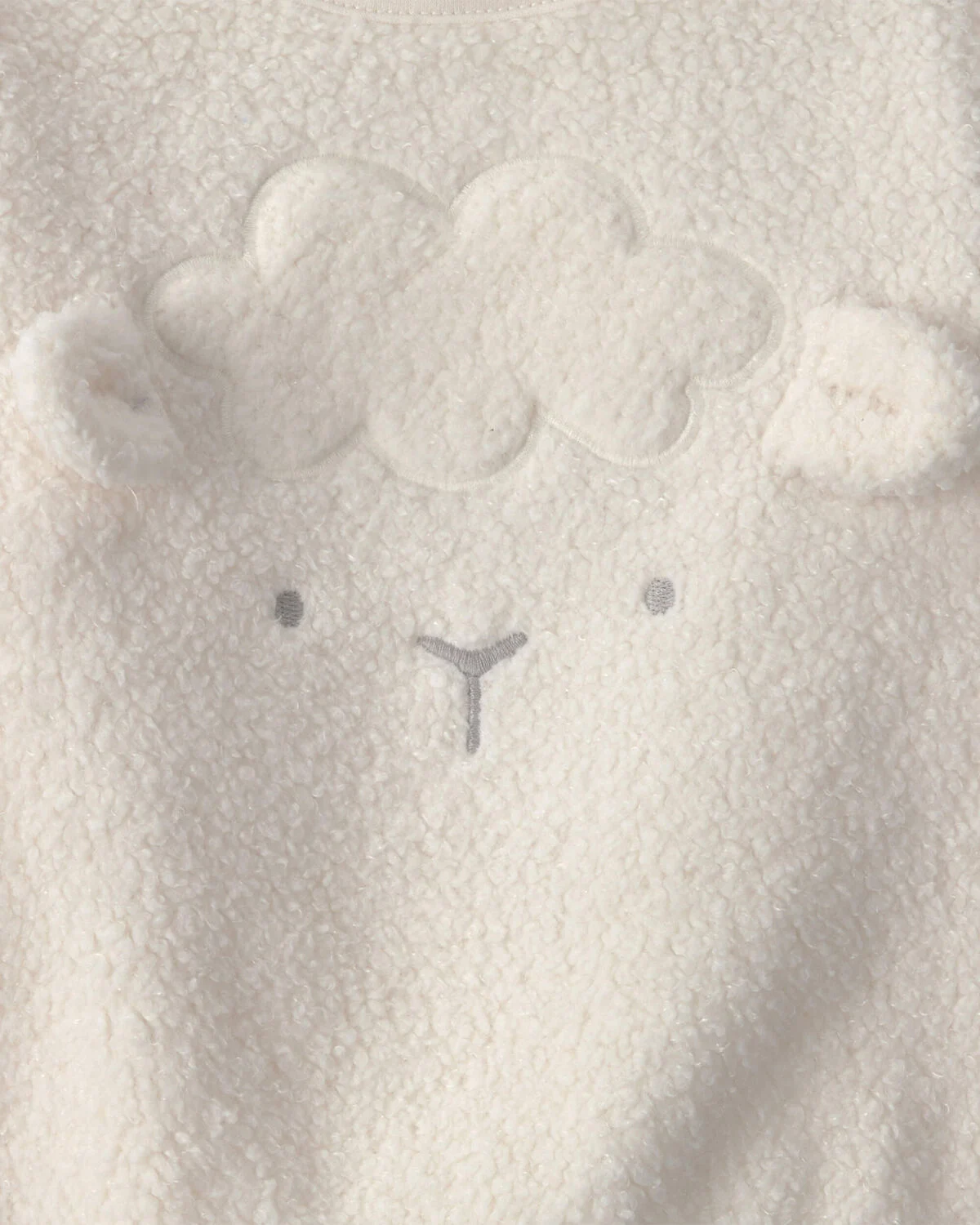 Baby 2-Piece Lamb Fleece Long-Sleeve Top & Pant Set - Cream - Image 3