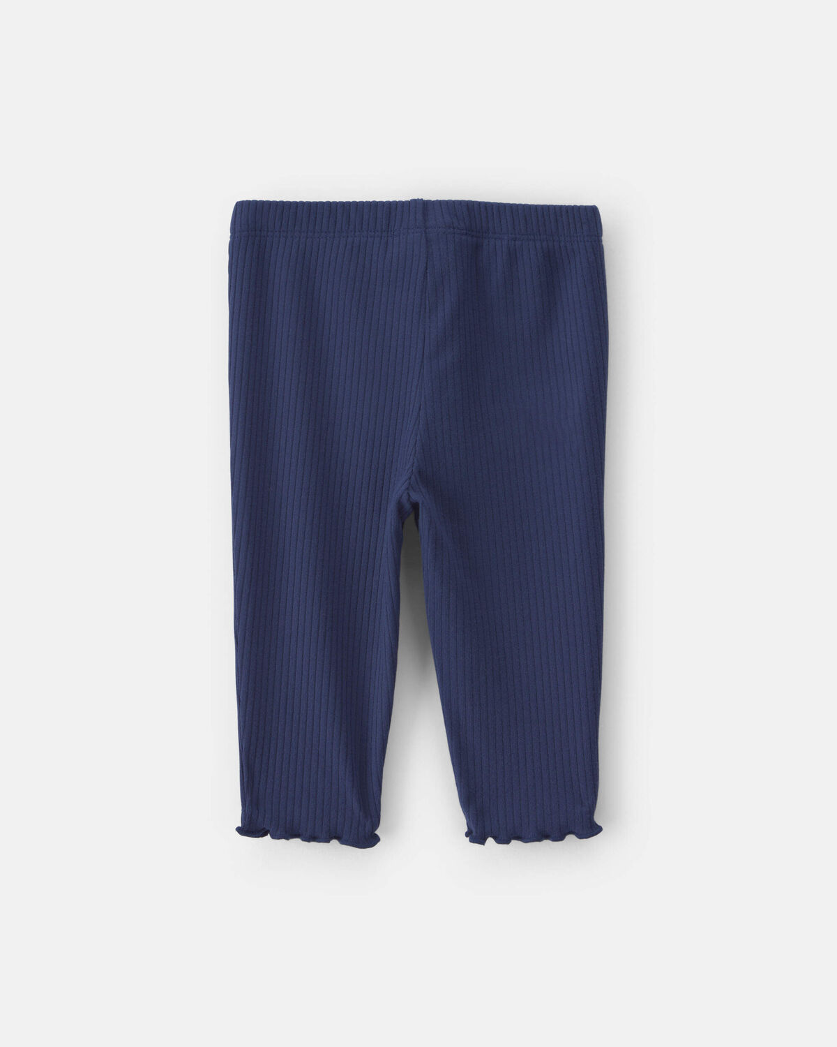 Baby Girl Pull-On Ribbed Leggings - Navy Blue - Image 2