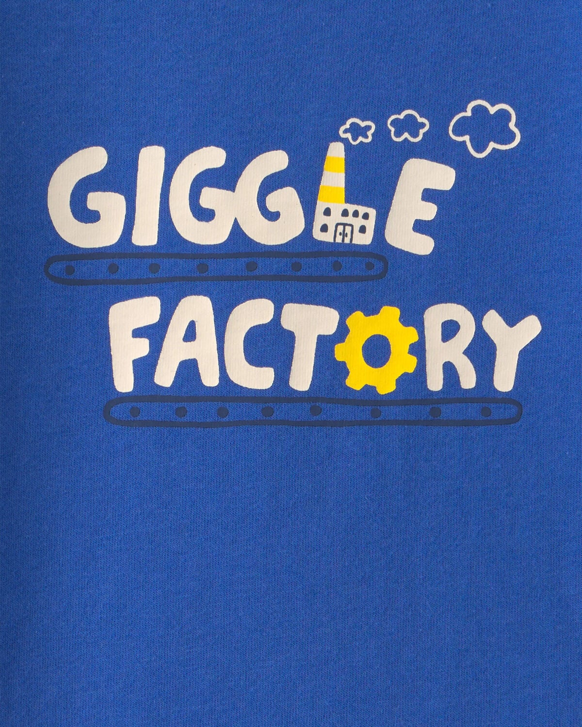 Baby Boy 'Giggle Factory' Long-Sleeve Graphic Bodysuit - Blue - Image 2