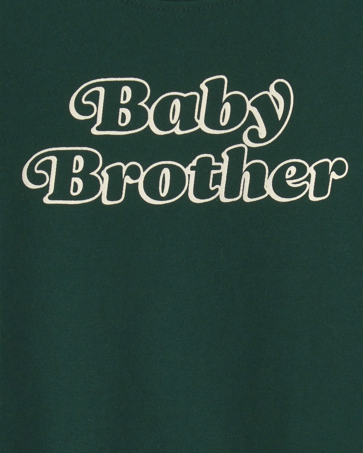 Baby Boy 'Baby Brother' Long-Sleeve Graphic Bodysuit - Green - Image 2