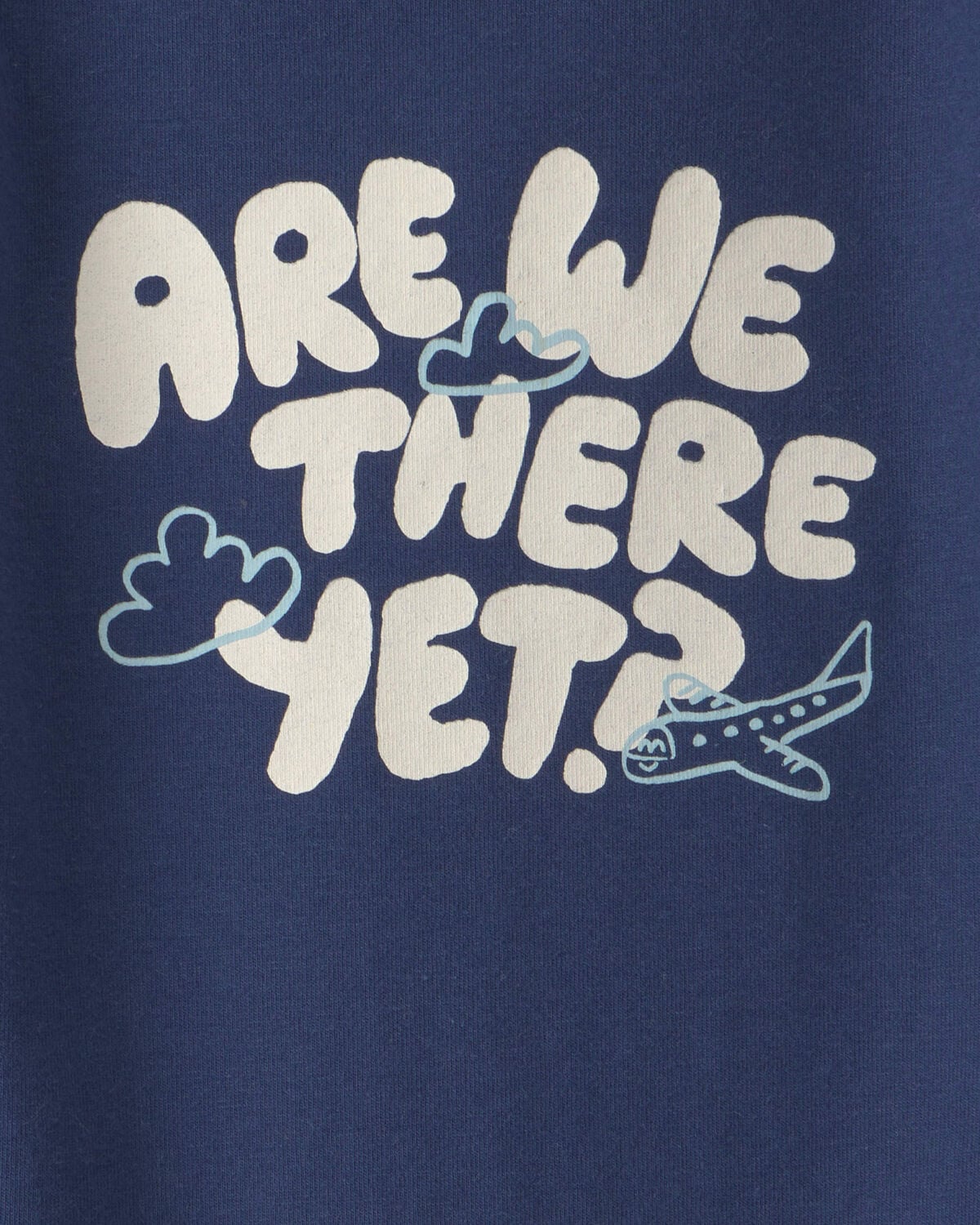 Baby Boy 'Are We There Yet?' Long-Sleeve Graphic Bodysuit - Navy Blue - Image 2