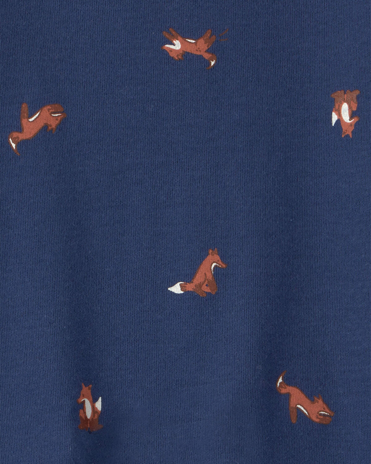 Baby Boy Fox 100% Cotton 2-Way Zip Sleep & Play Pajamas - Navy Blue - Image 4