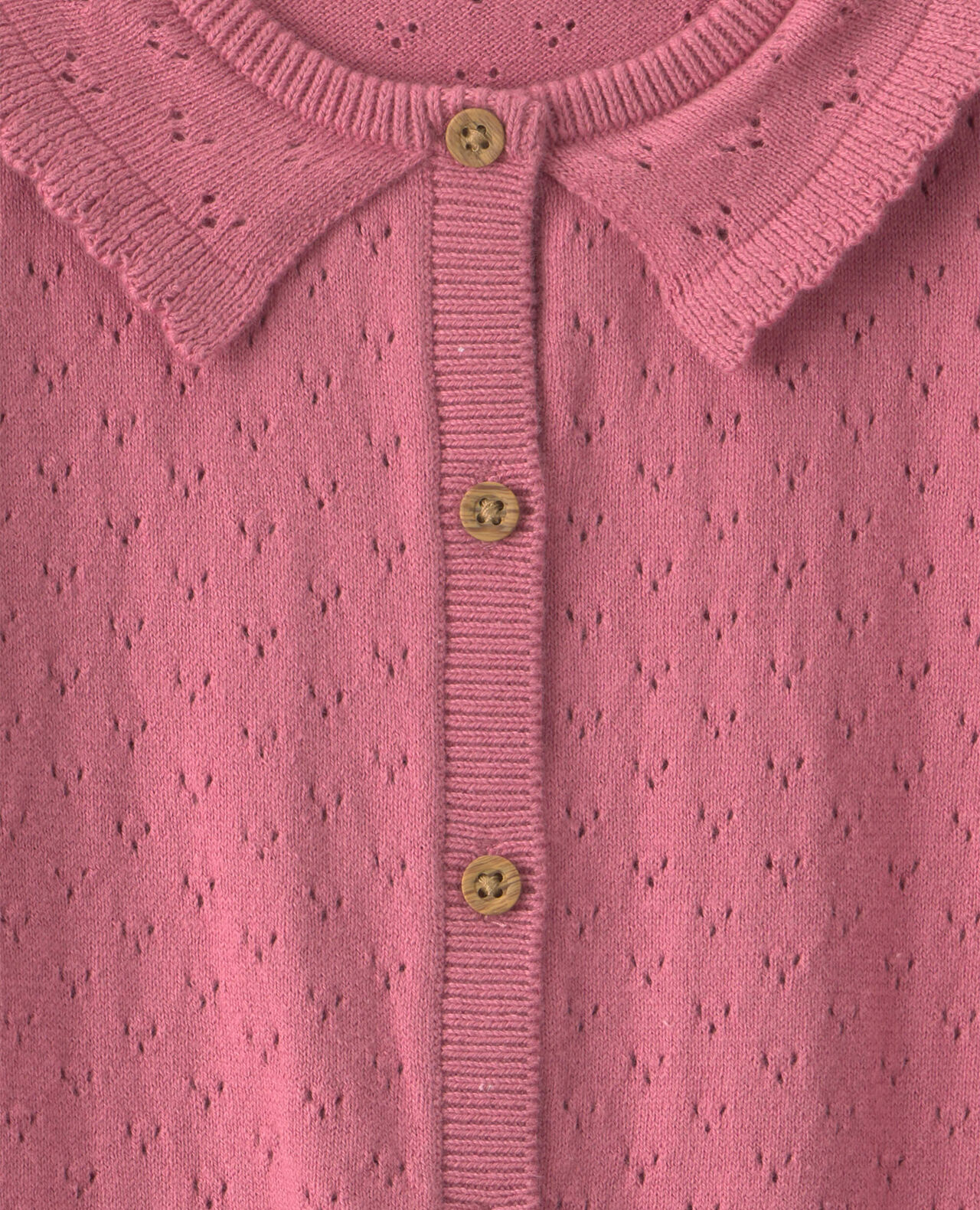 Baby Girl Pointelle Long-Sleeve Jumpsuit - Pink - Image 4
