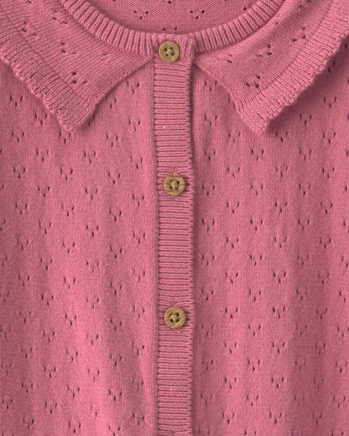 Baby Girl Pointelle Long-Sleeve Jumpsuit - Pink - Image 3