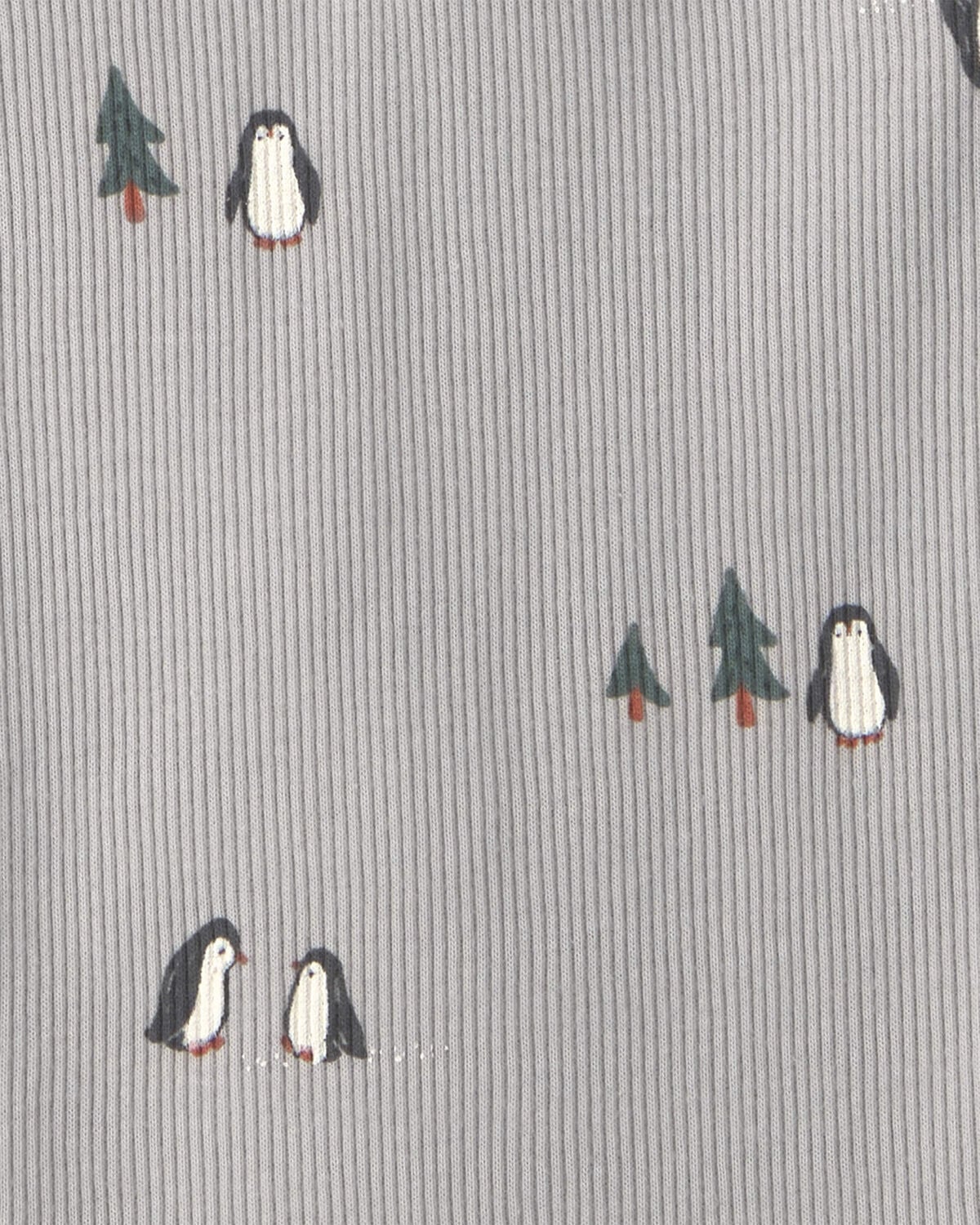 Baby Boy 3-Pack Penguin Long-Sleeve Multipack Bodysuits - Grey - Image 2