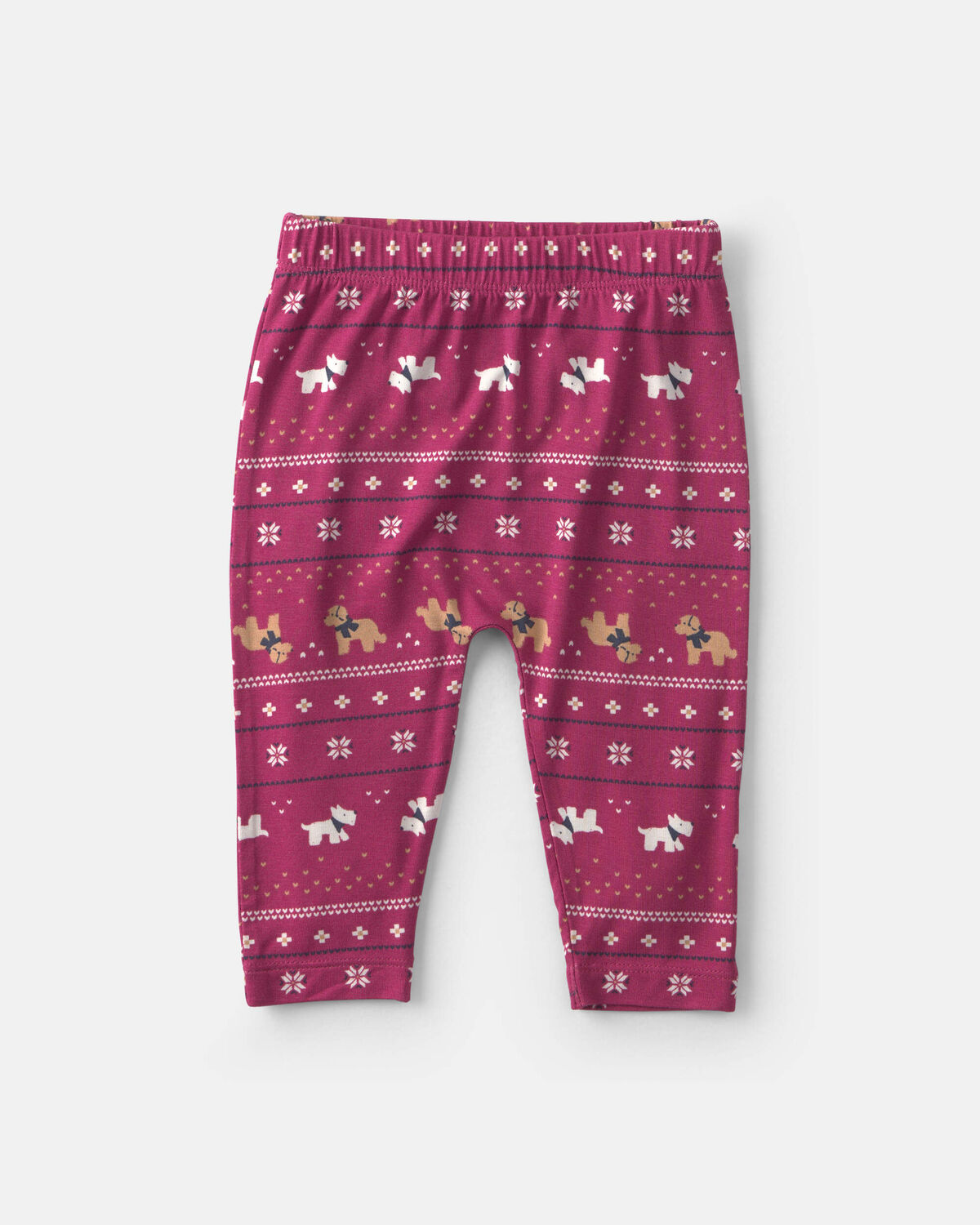 Baby 2-Piece Fair Isle PurelySoft™ Long-Sleeve Bodysuit & Pant Set - Burgundy - Image 3