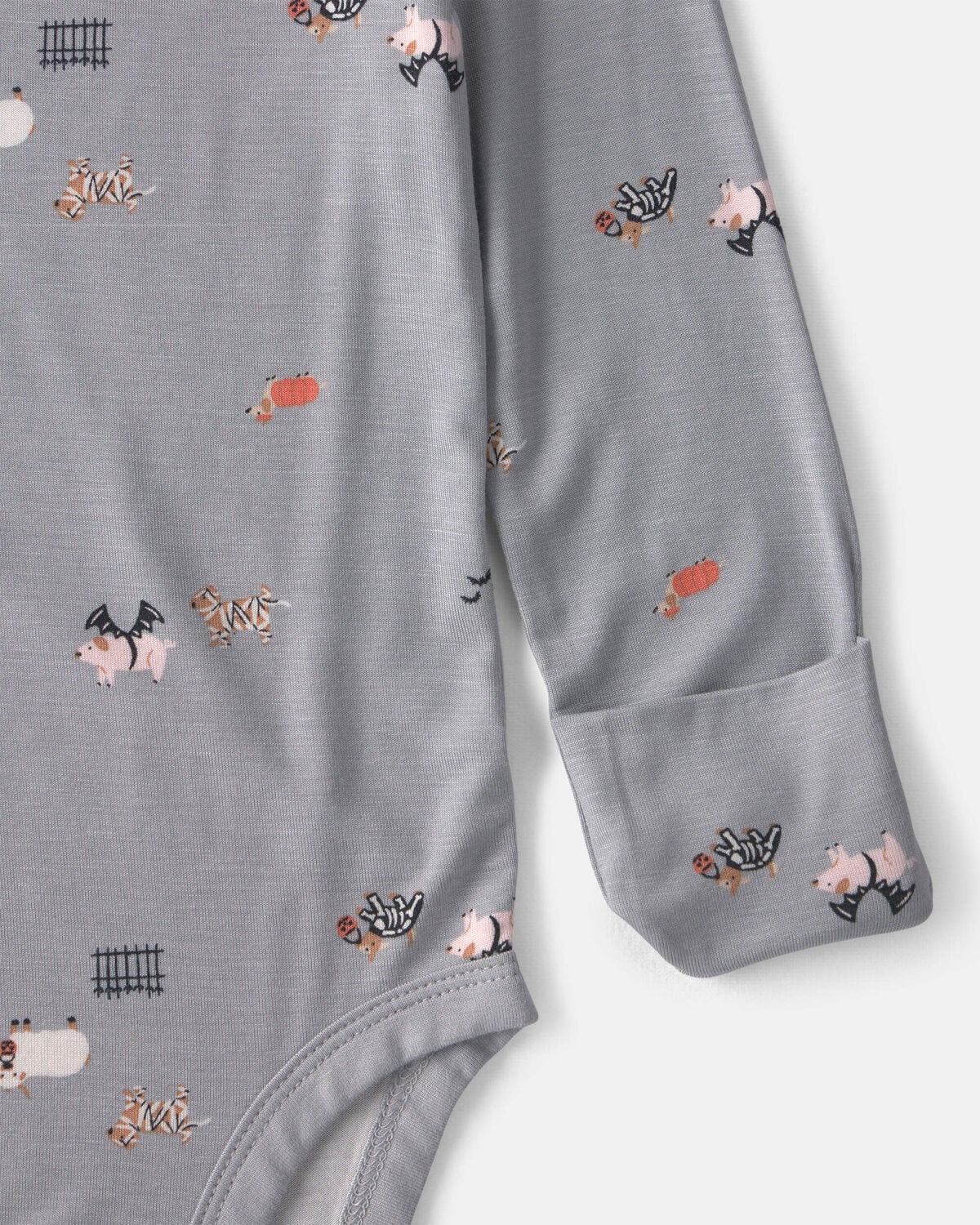 Baby 2-Piece Halloween PurelySoft™ Long-Sleeve Bodysuit & Pant Set - Grey - Image 2
