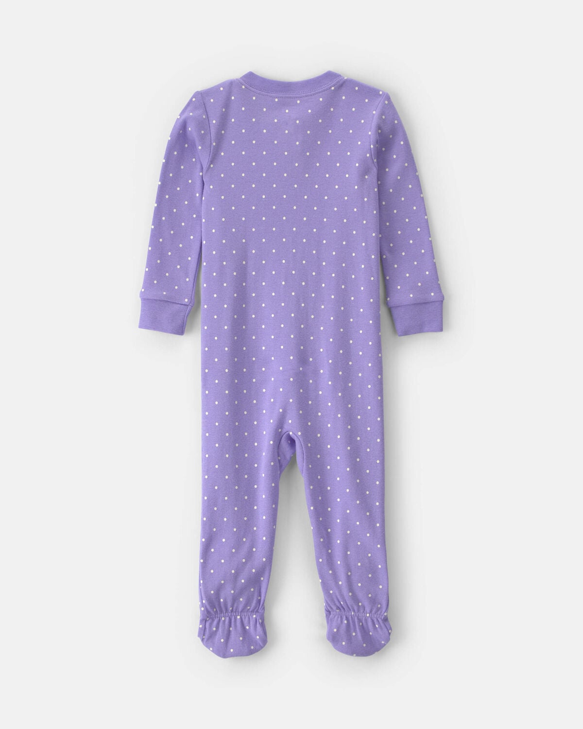 Baby Girl 1-Piece Pets 2-Way Zip 100% Cotton Snug Fit Footed Pajama - Purple - Image 2