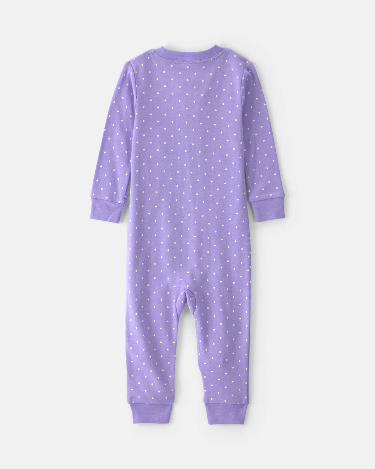Baby Girl 1-Piece Pets 2-Way Zip 100% Cotton Snug Fit Pajama - Purple - Image 2