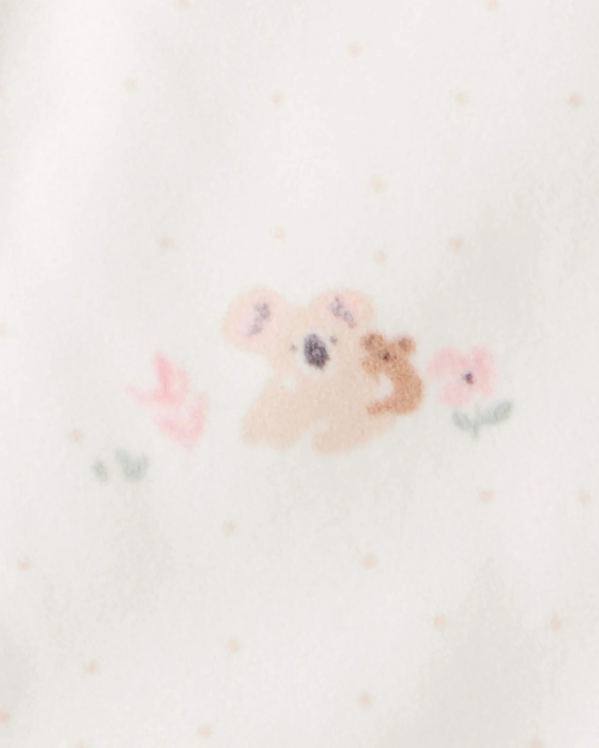 Baby Koala Fleece Sleep Bag - Cream - Image 3